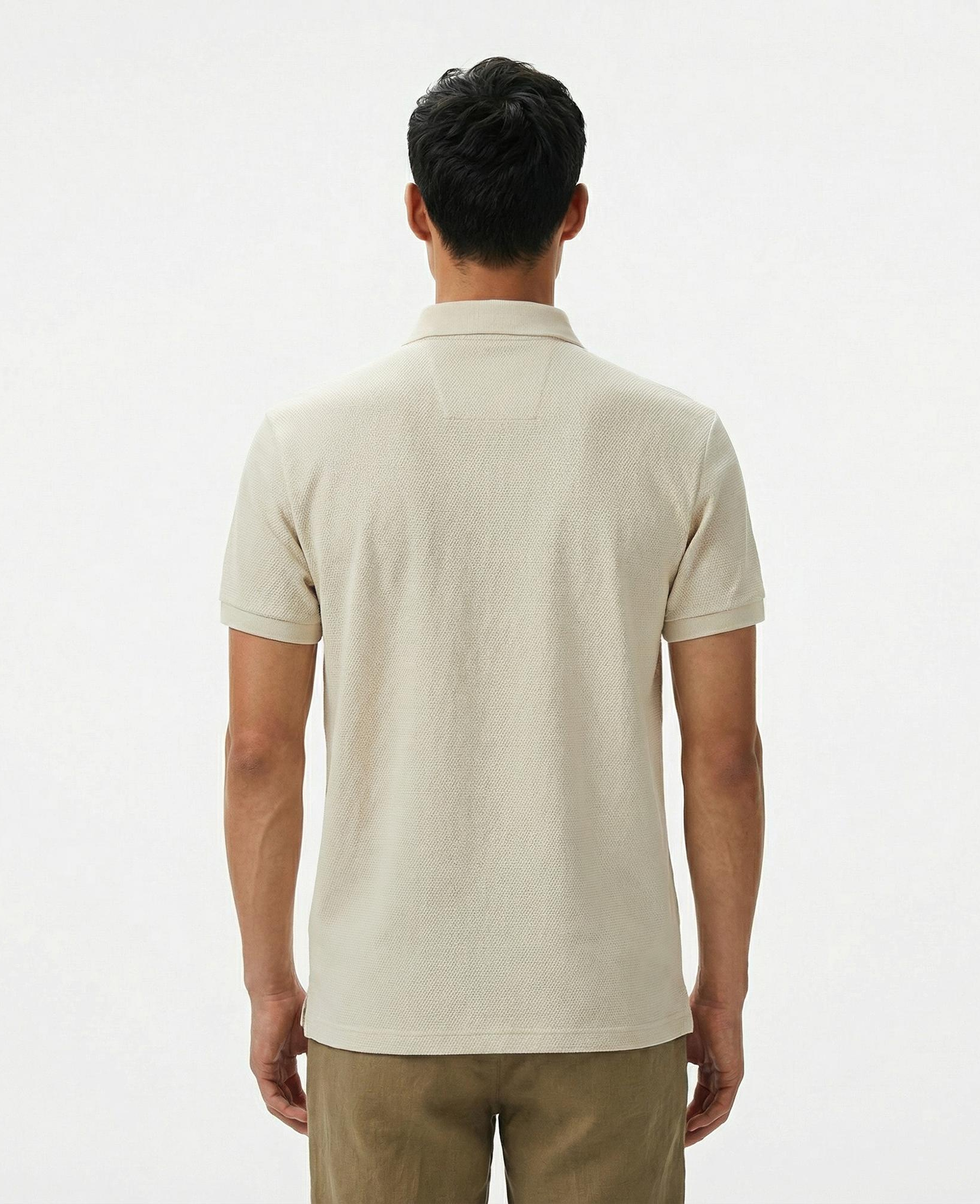 Nautica Erkek Bej Classic Fit Polo Yaka T-Shirt