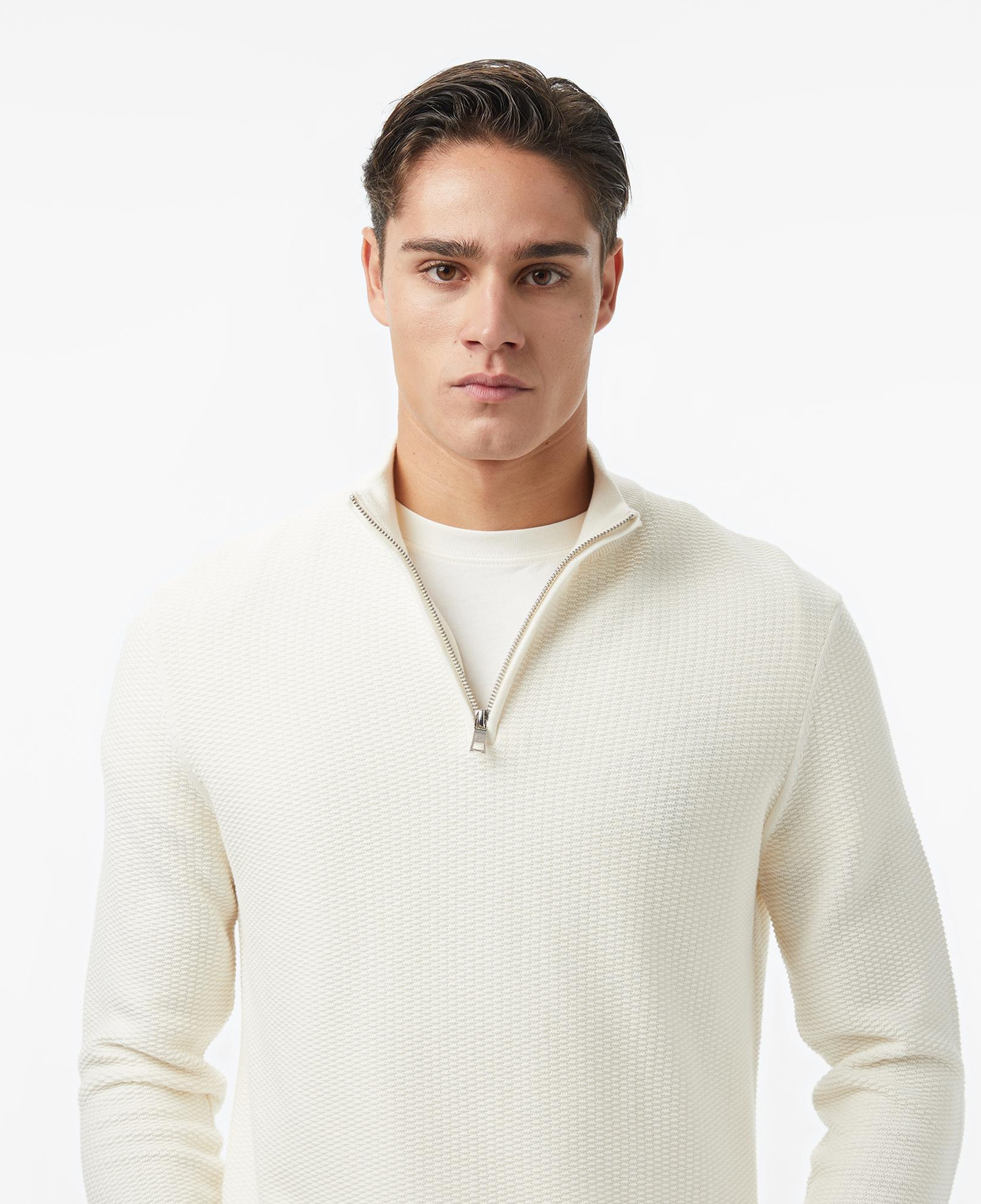 Nautica Erkek Krem Rengi Classic Fit Kazak