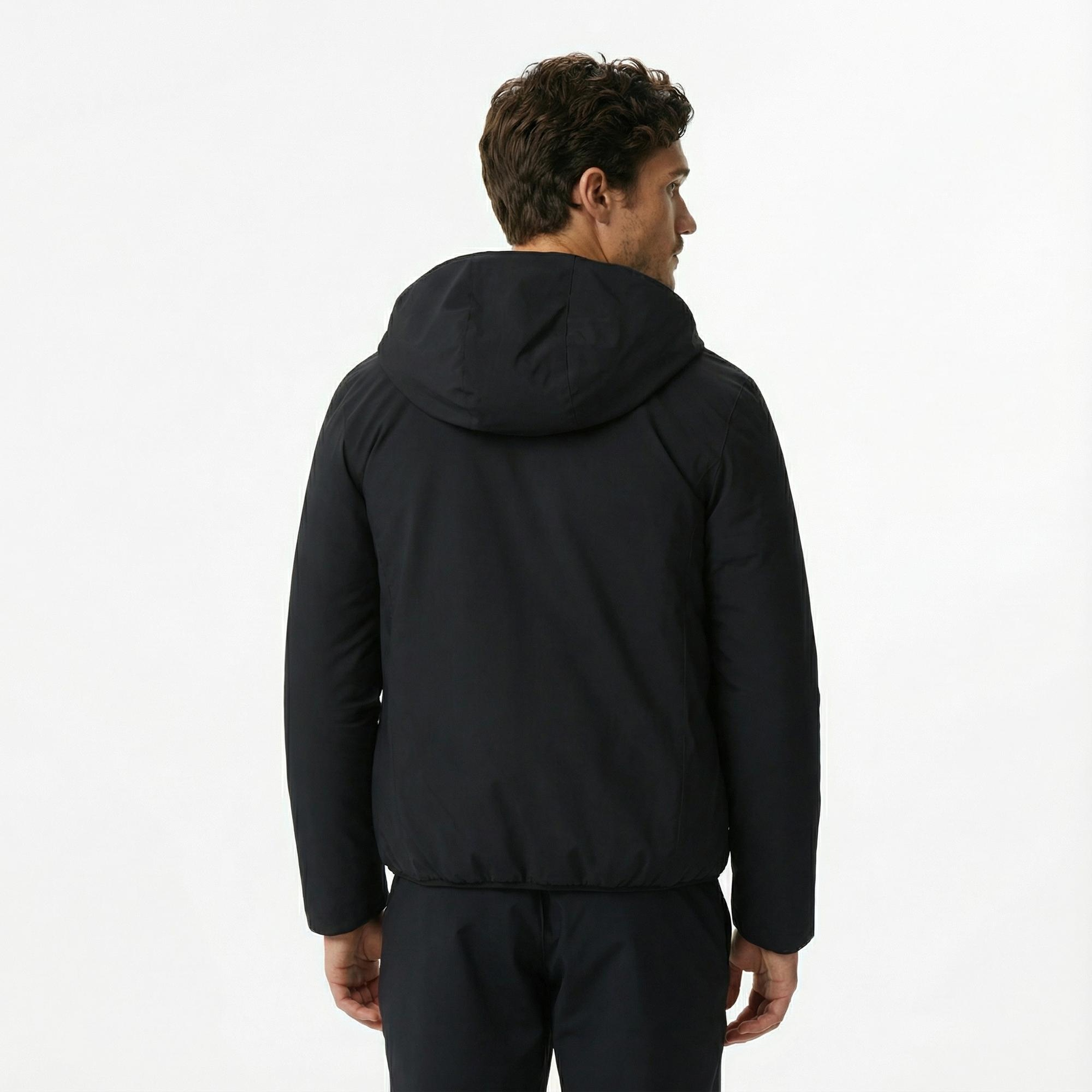 Nautica Erkek Siyah Regular Fit Çift Taraflı Mont