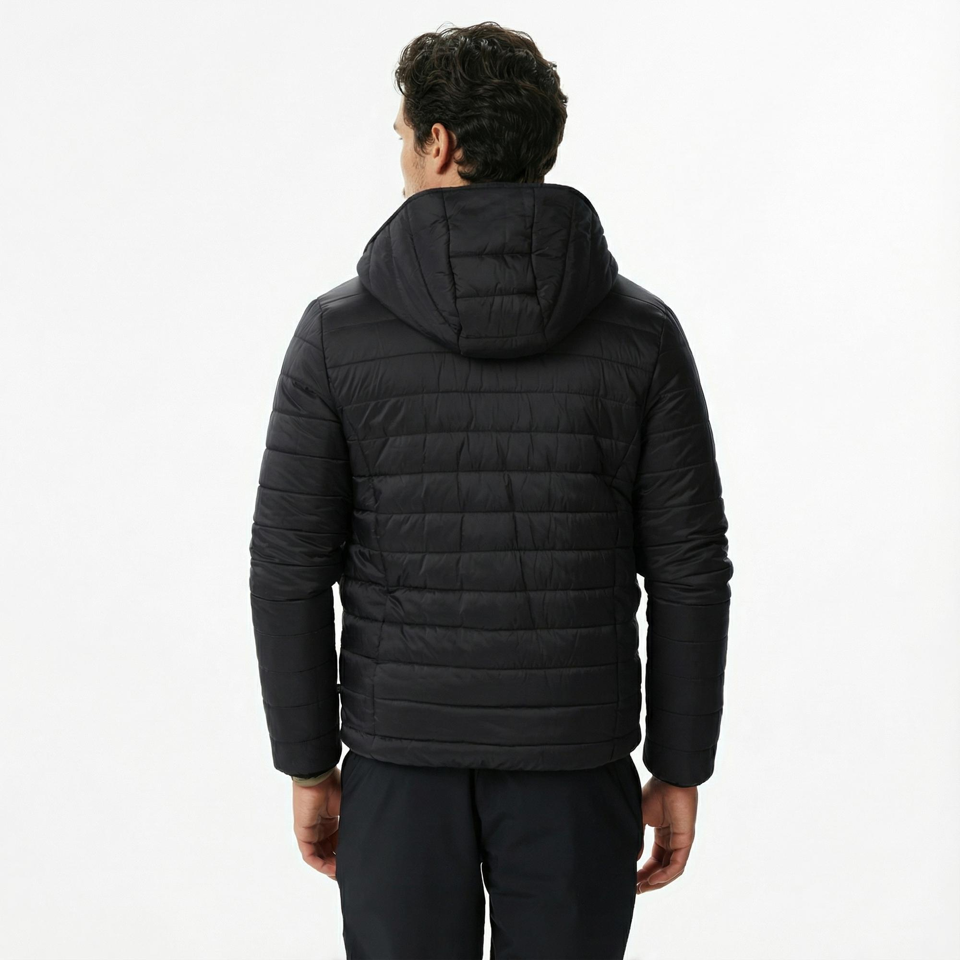 Nautica Erkek Siyah Regular Fit Çift Taraflı Mont