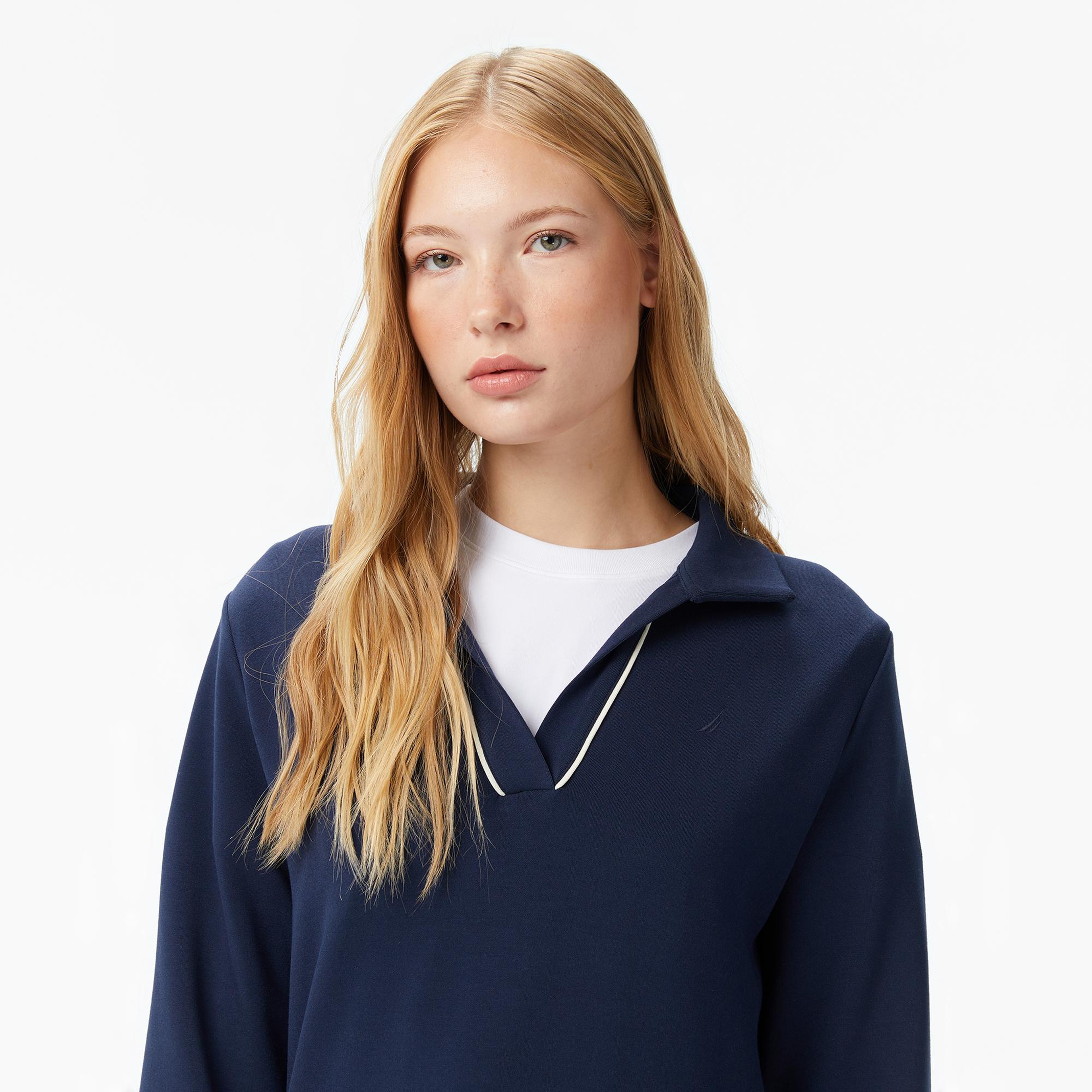 Nautica Kadın Lacivert Regular Fit Sweatshirt