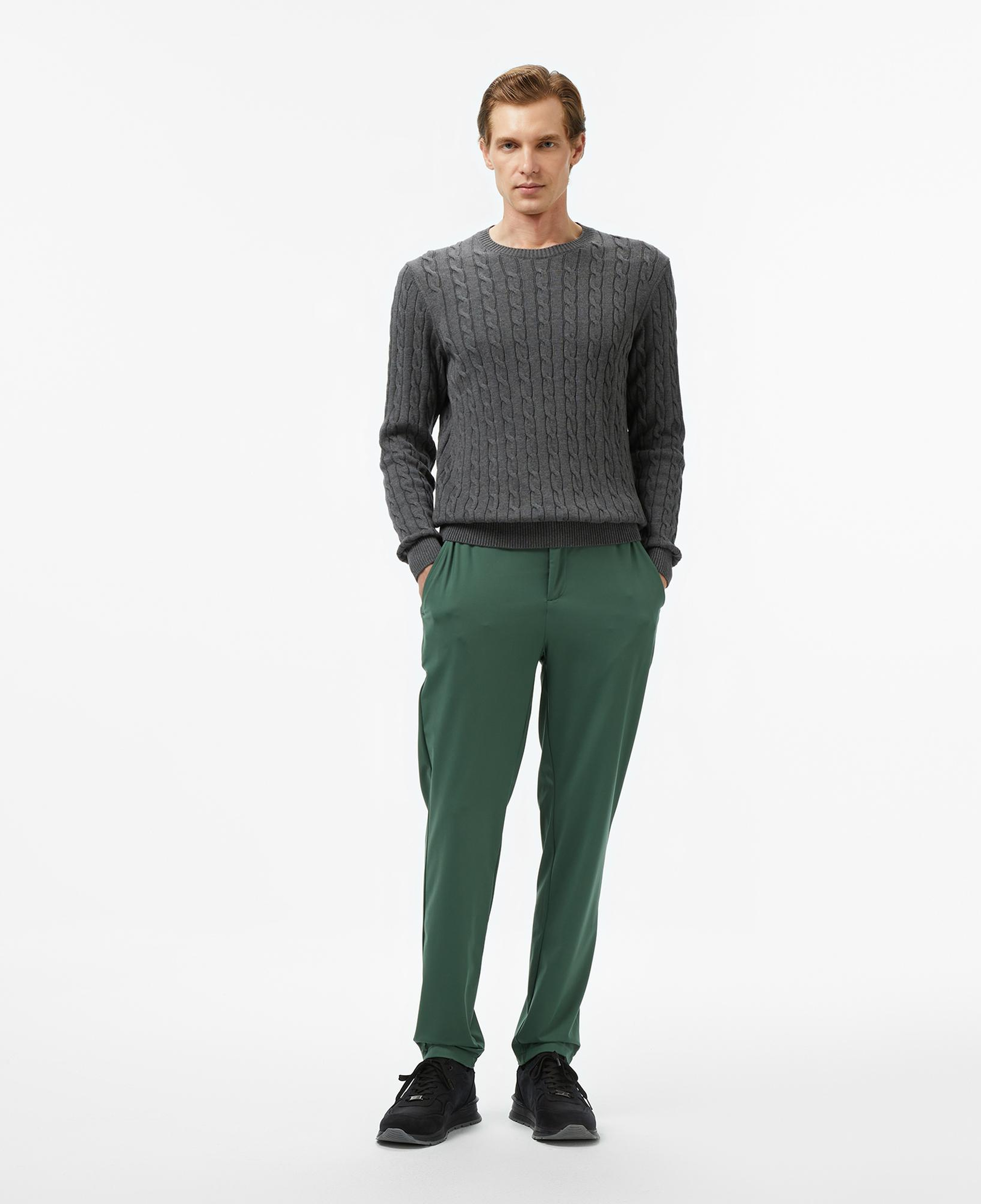 Nautica Erkek Gri Classic Fit Kazak