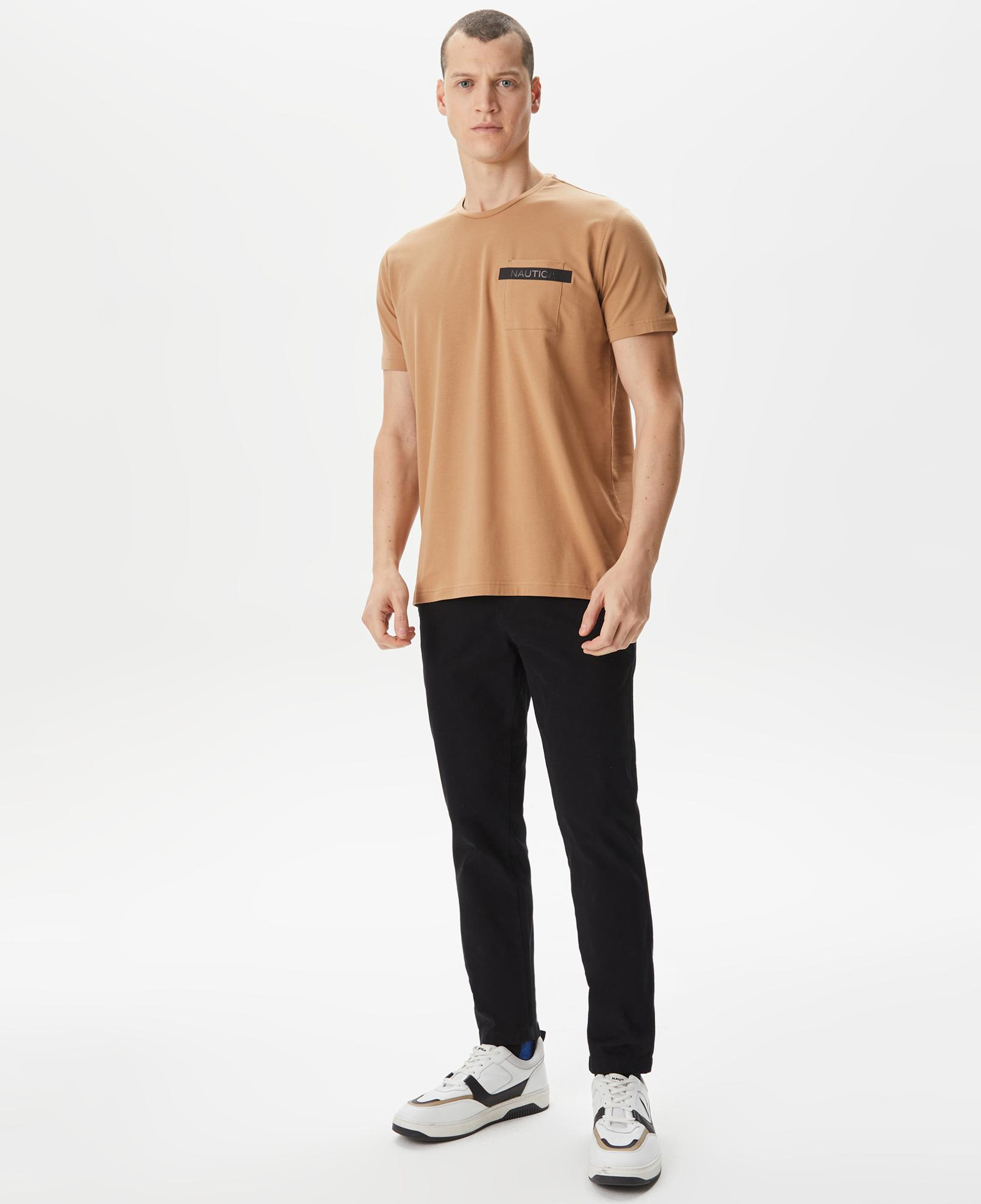 Nautica Erkek Bej Standart Fit T-Shirt