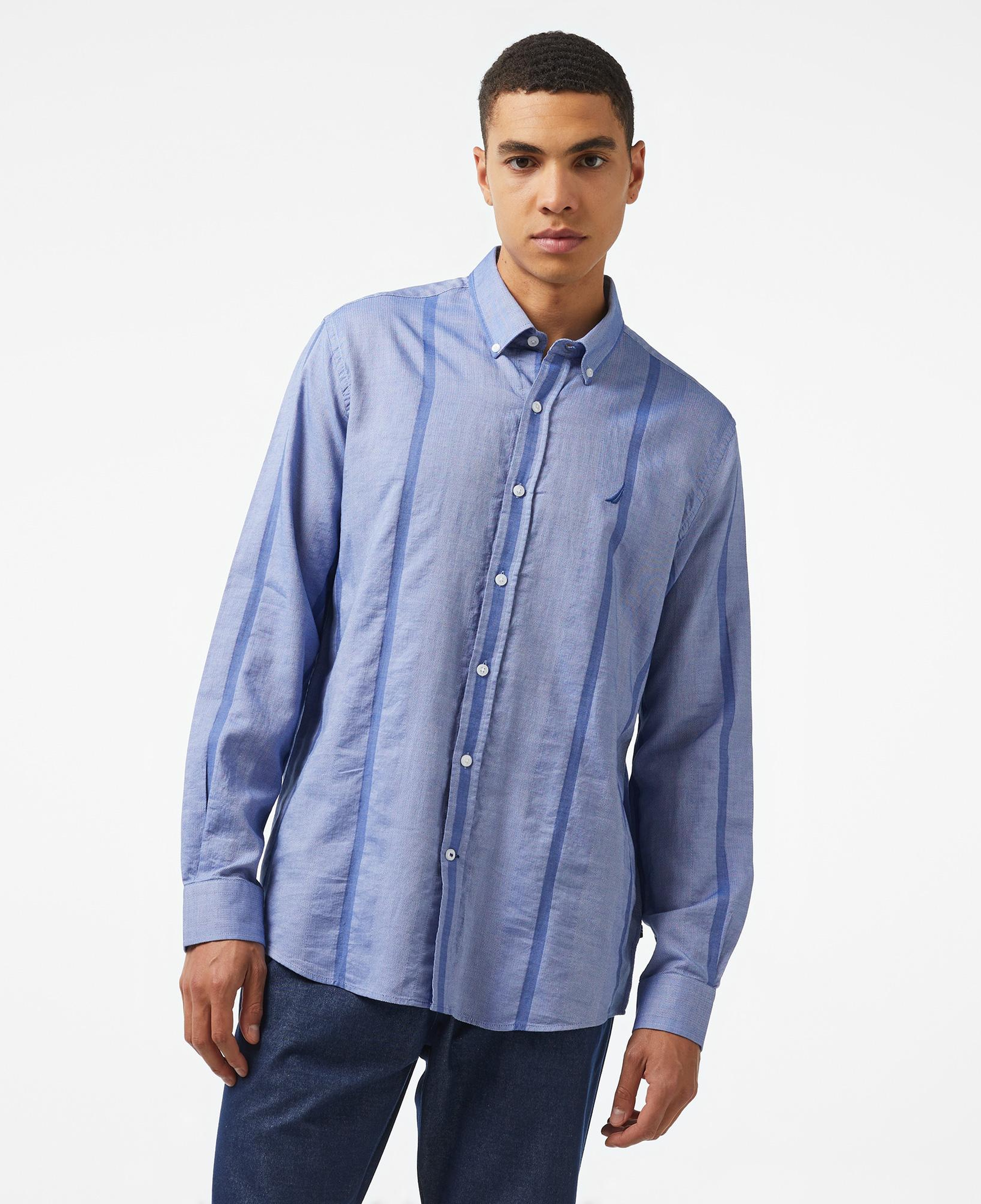 Nautica Erkek Mavi Classic Fit Gömlek