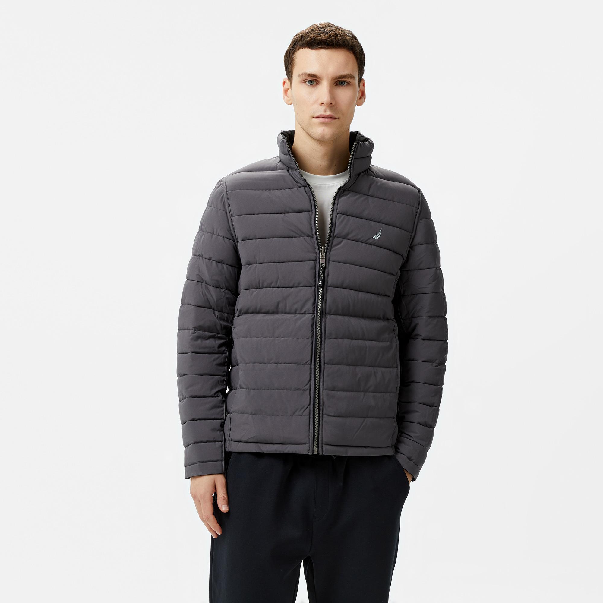 Nautica Erkek Siyah Regular Fit Çift Taraflı Mont