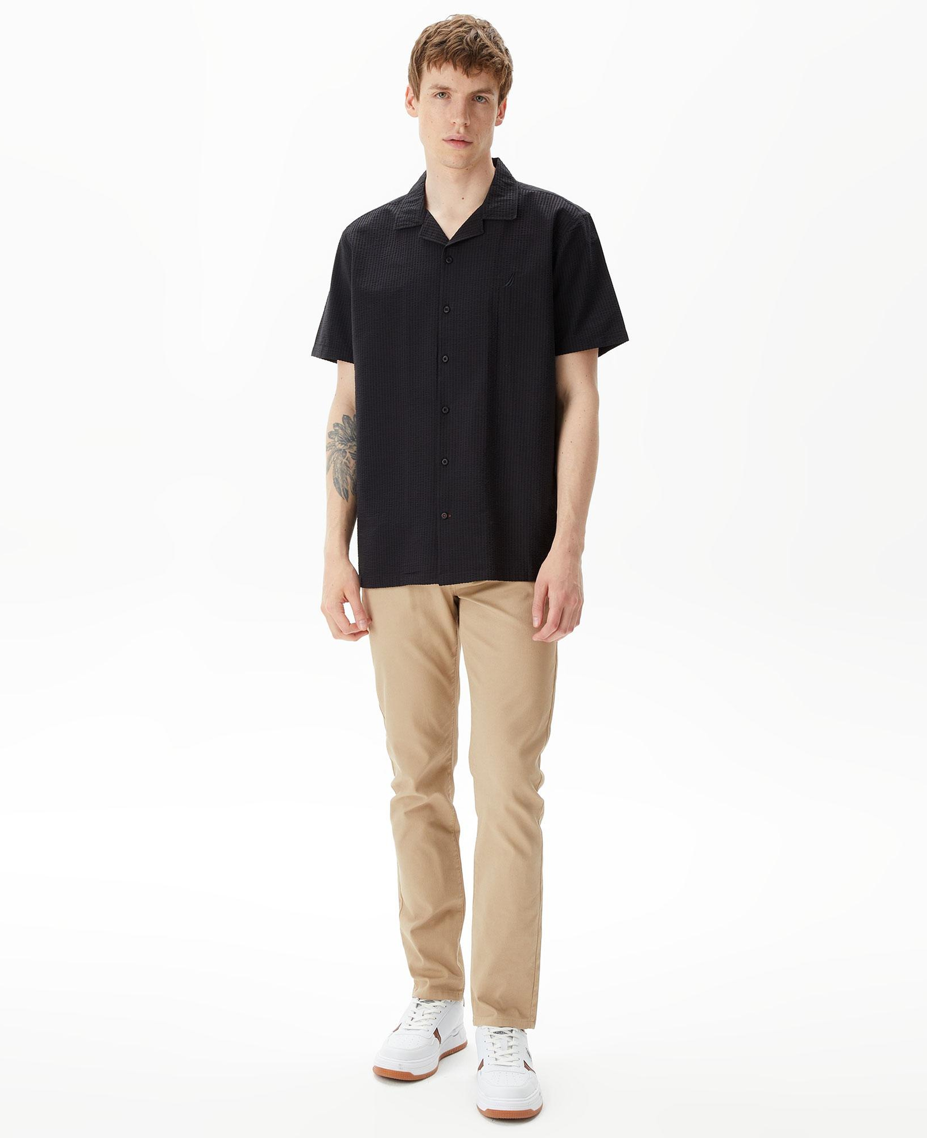 Nautica Erkek Siyah Classic Fit Kısa Kollu Gömlek