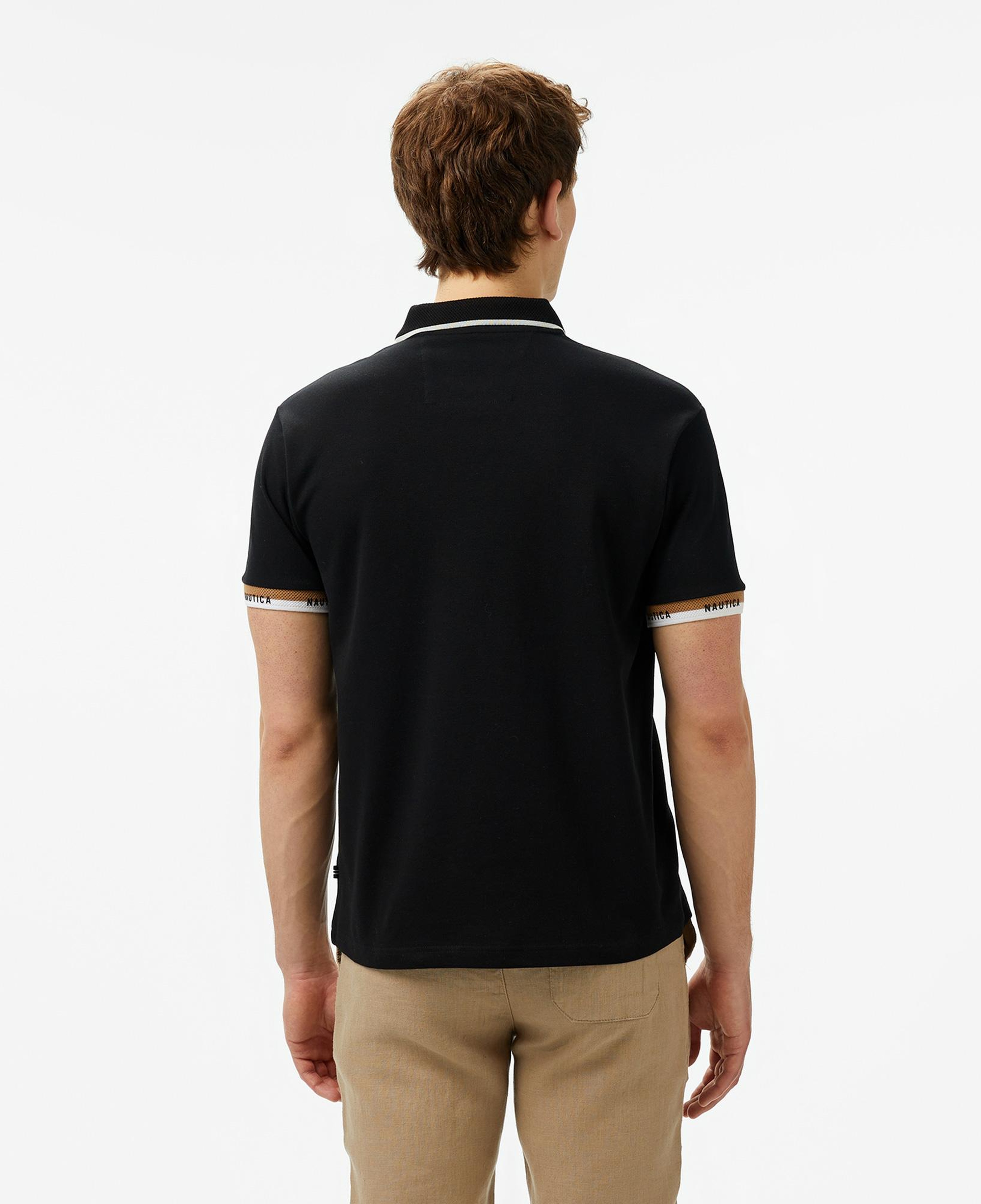 Nautica Erkek Siyah Classic Fit Polo Yaka T-Shirt