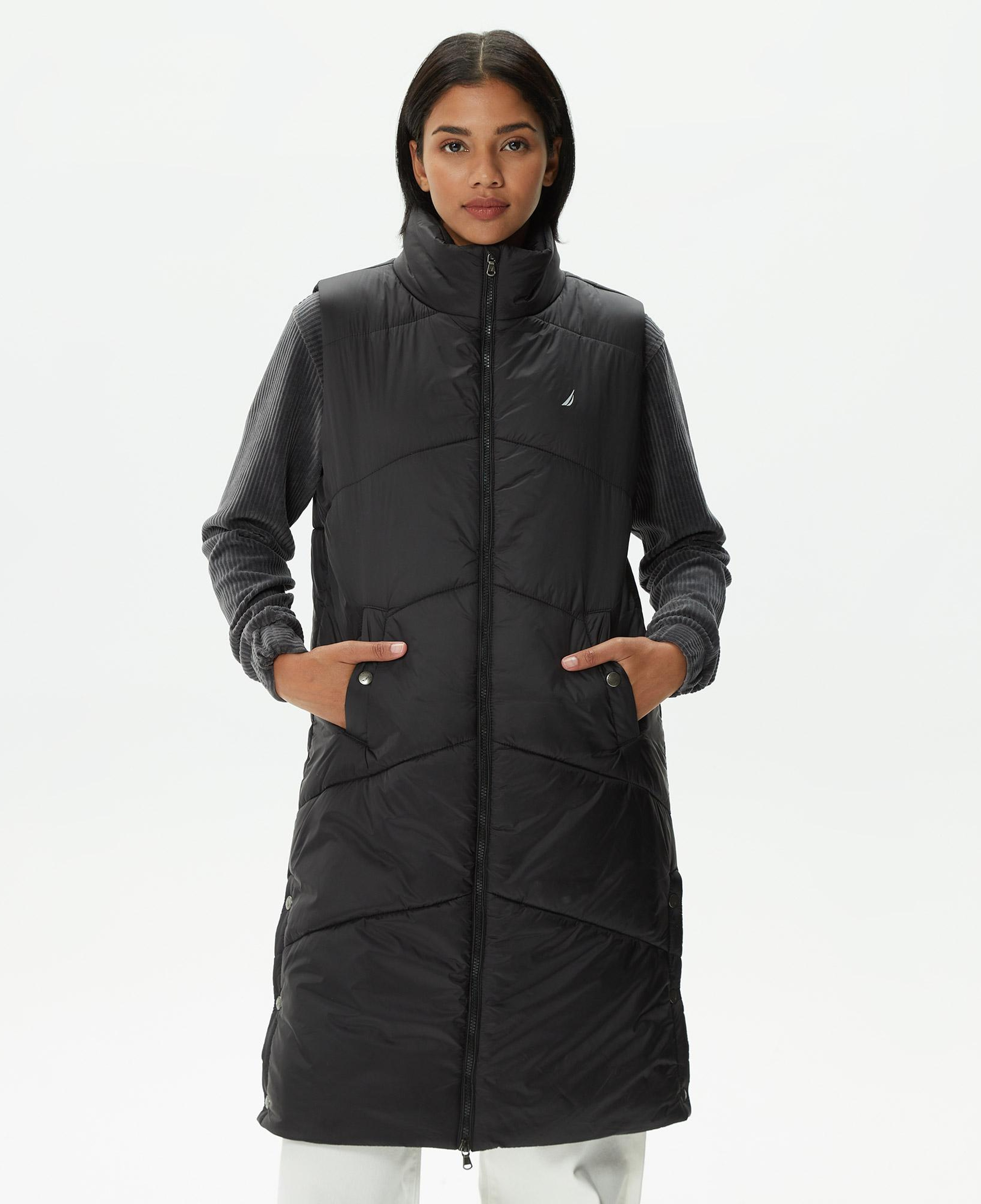 Nautica Kadın Siyah Relaxed Fit Yelek