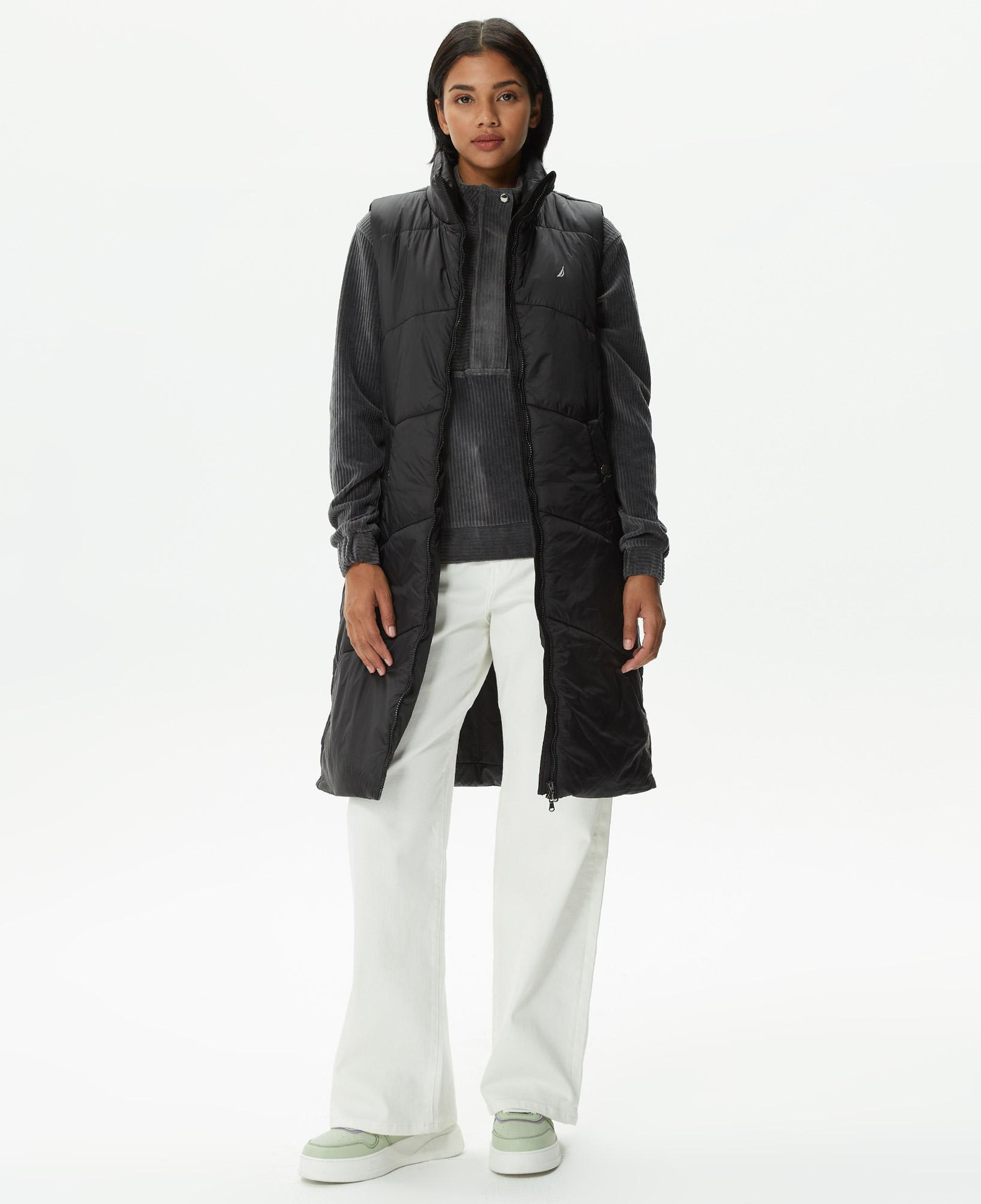 Nautica Kadın Siyah Relaxed Fit Yelek