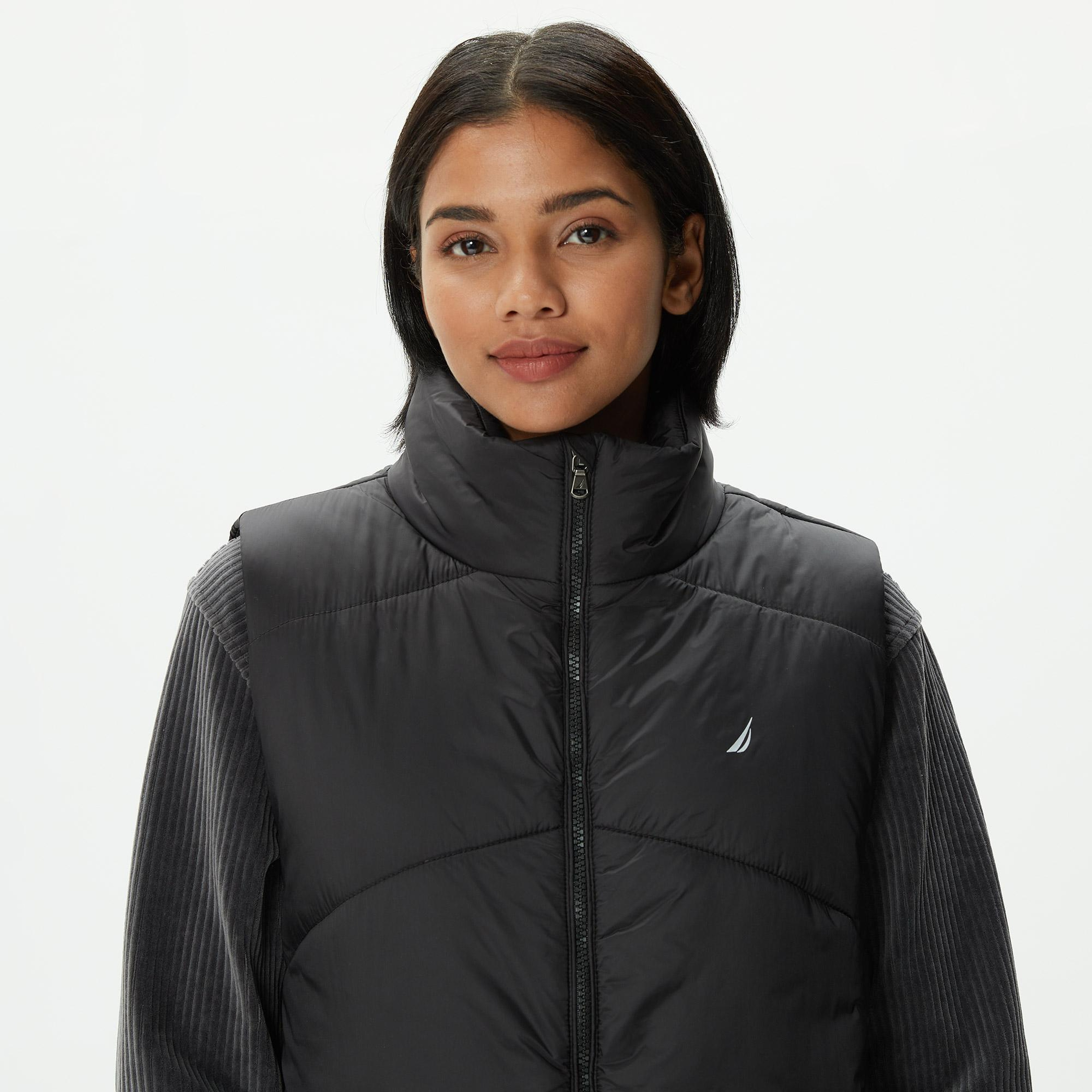 Nautica Kadın Siyah Relaxed Fit Yelek