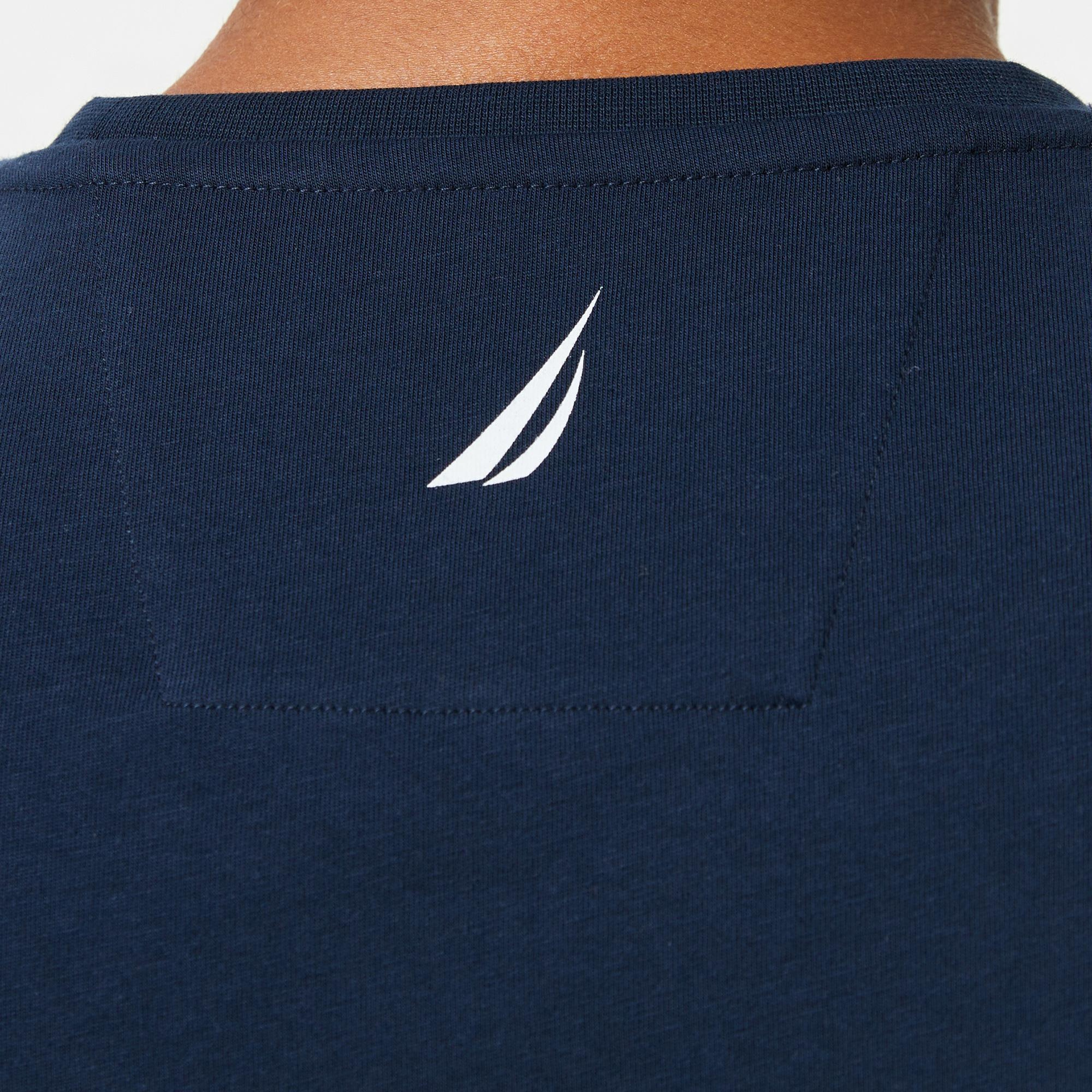 Nautica Erkek Lacivert Regular Fit Baskılı T-Shirt