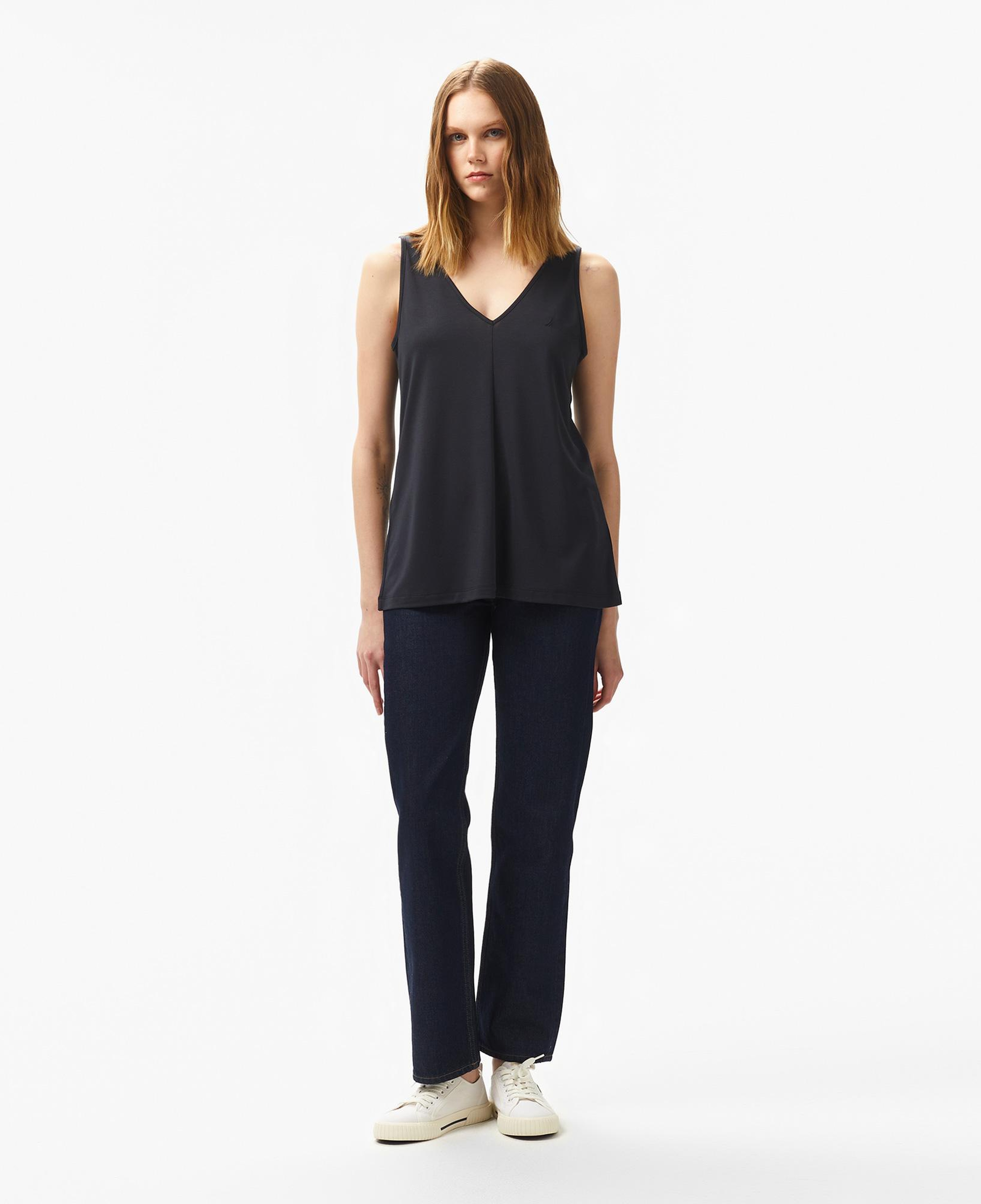 Nautica Kadın Siyah Regular Fit T-Shirt