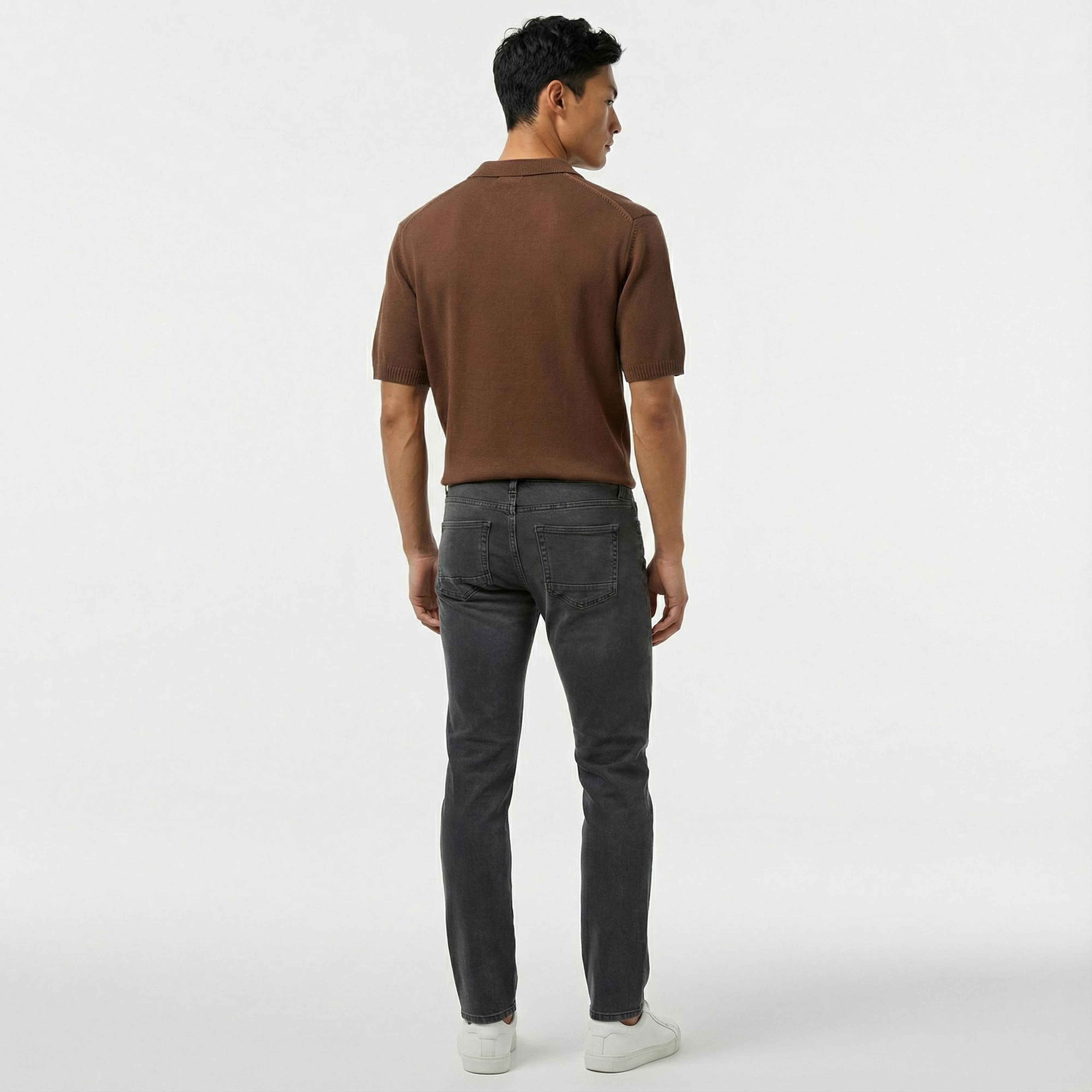 Nautica Erkek Gri Slim Fit Jean Pantolon