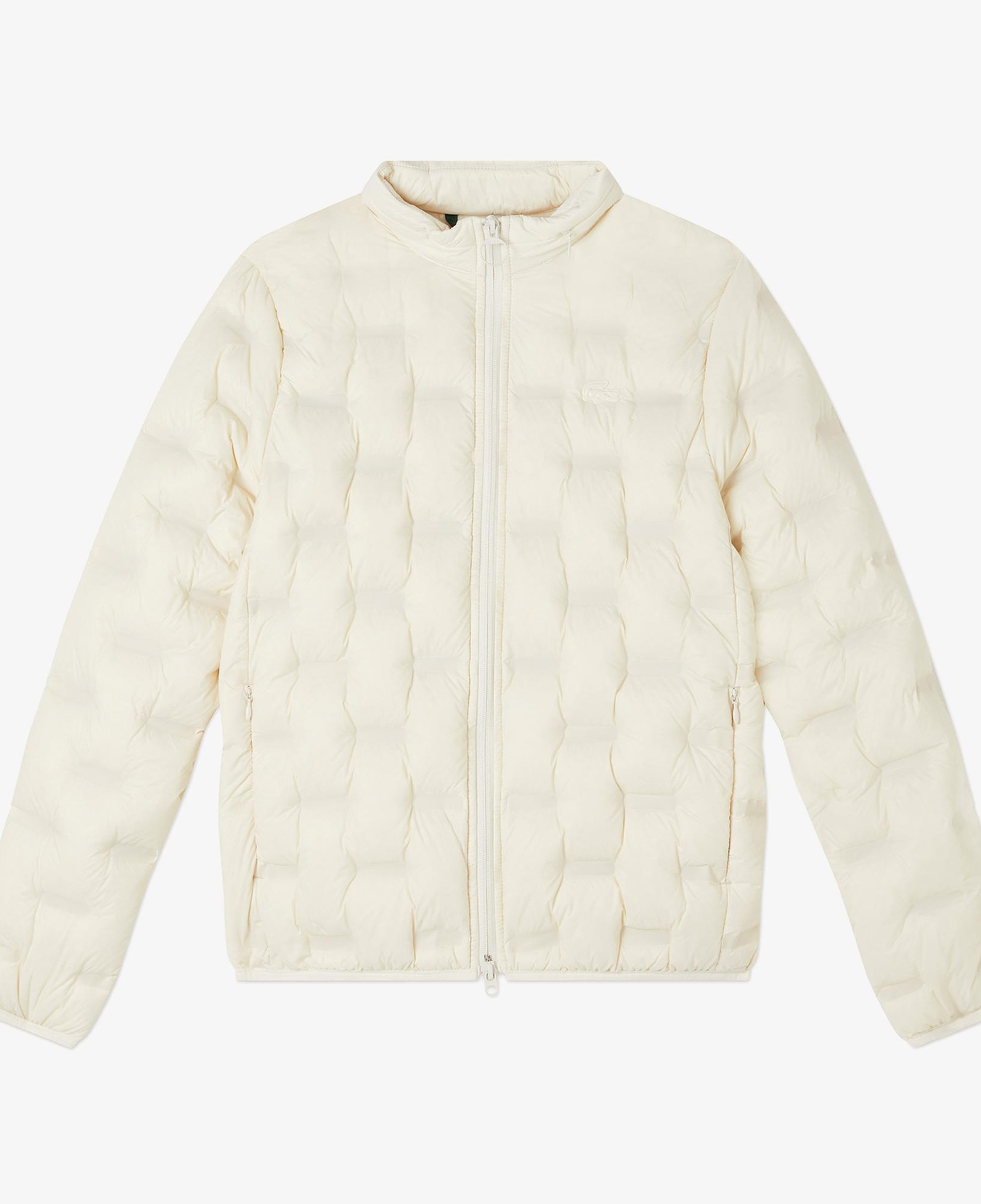 Lacoste Kadın Regular Fit Kapüşonlu Kapitone Beyaz Mont
