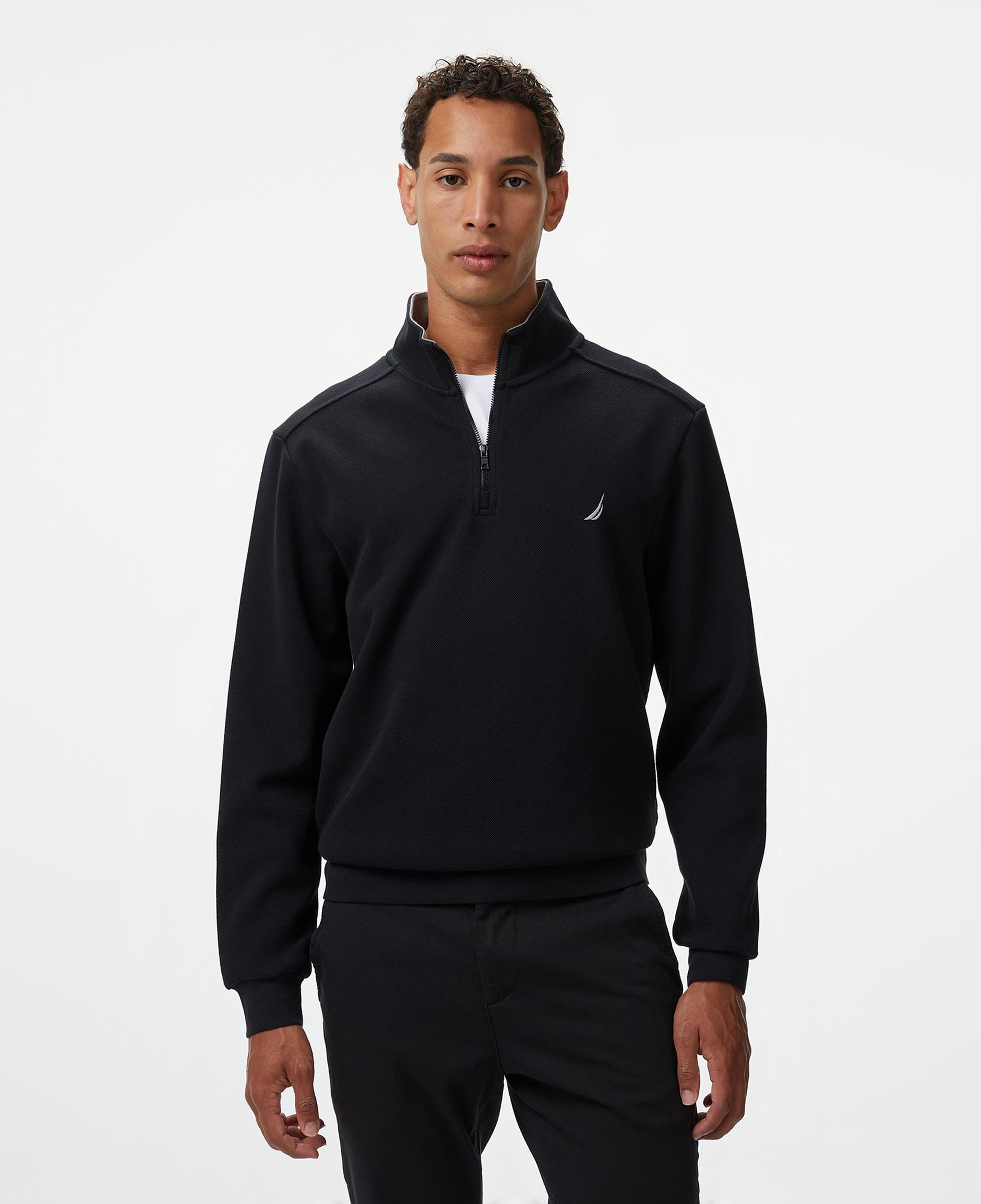 Nautica Erkek Siyah Regular Fit Sweatshirt