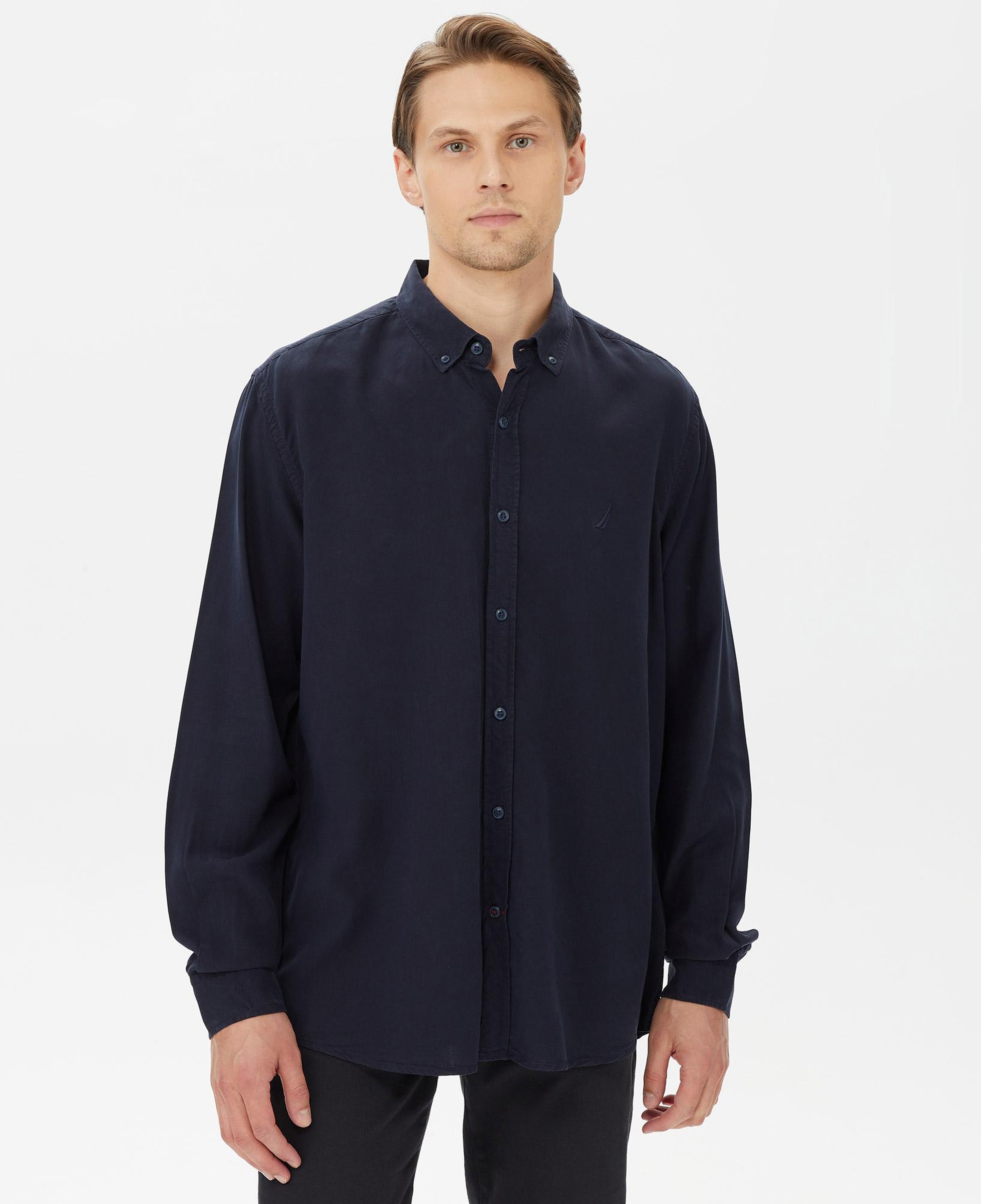 Nautica Erkek Lacivert Classic Fit Gömlek