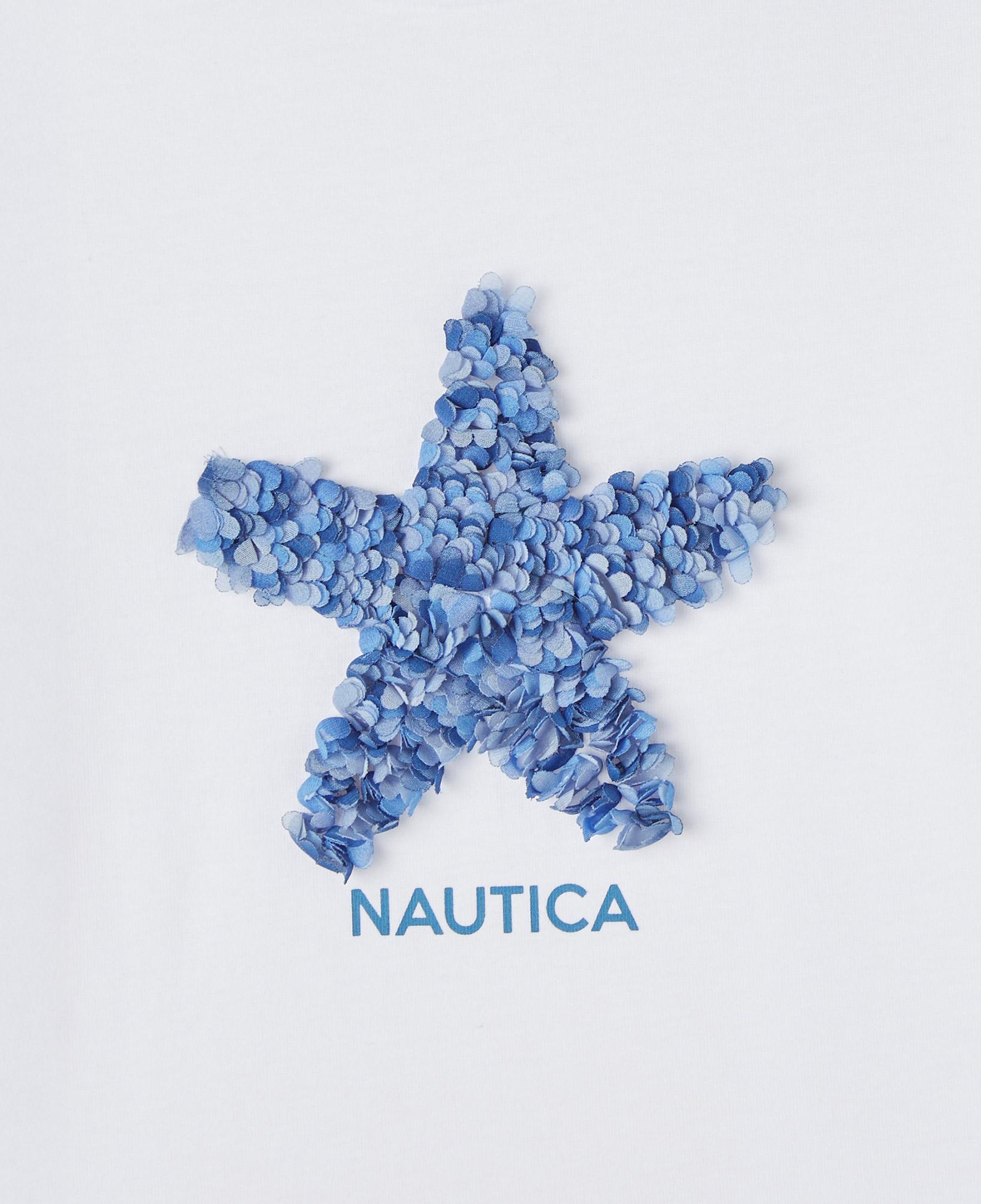 Nautica Kız Çocuk Beyaz Regular Fit Baskılı T-Shirt