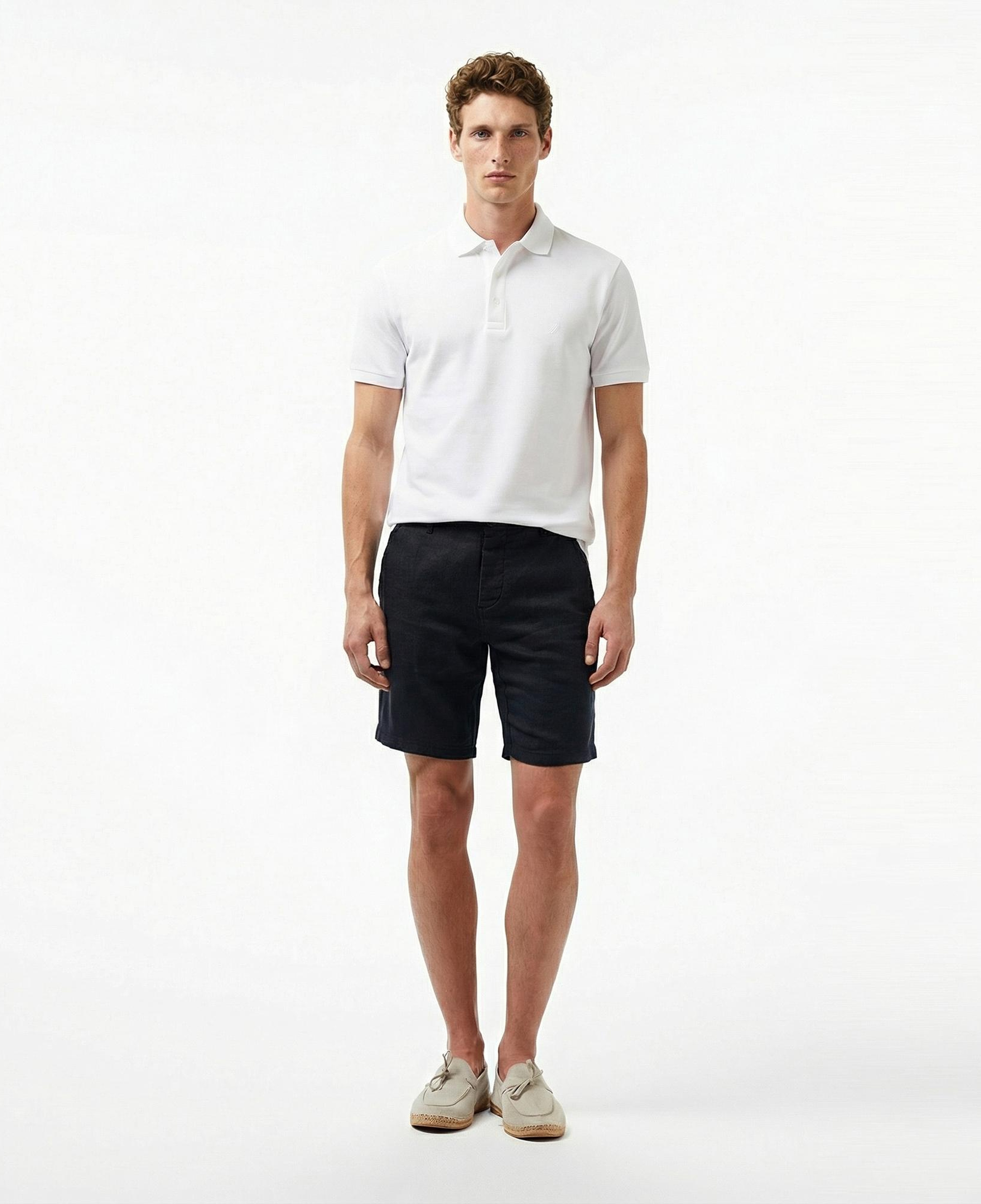 Nautica Erkek Beyaz Slim Fit Kısa Kollu Polo Yaka T-Shirt