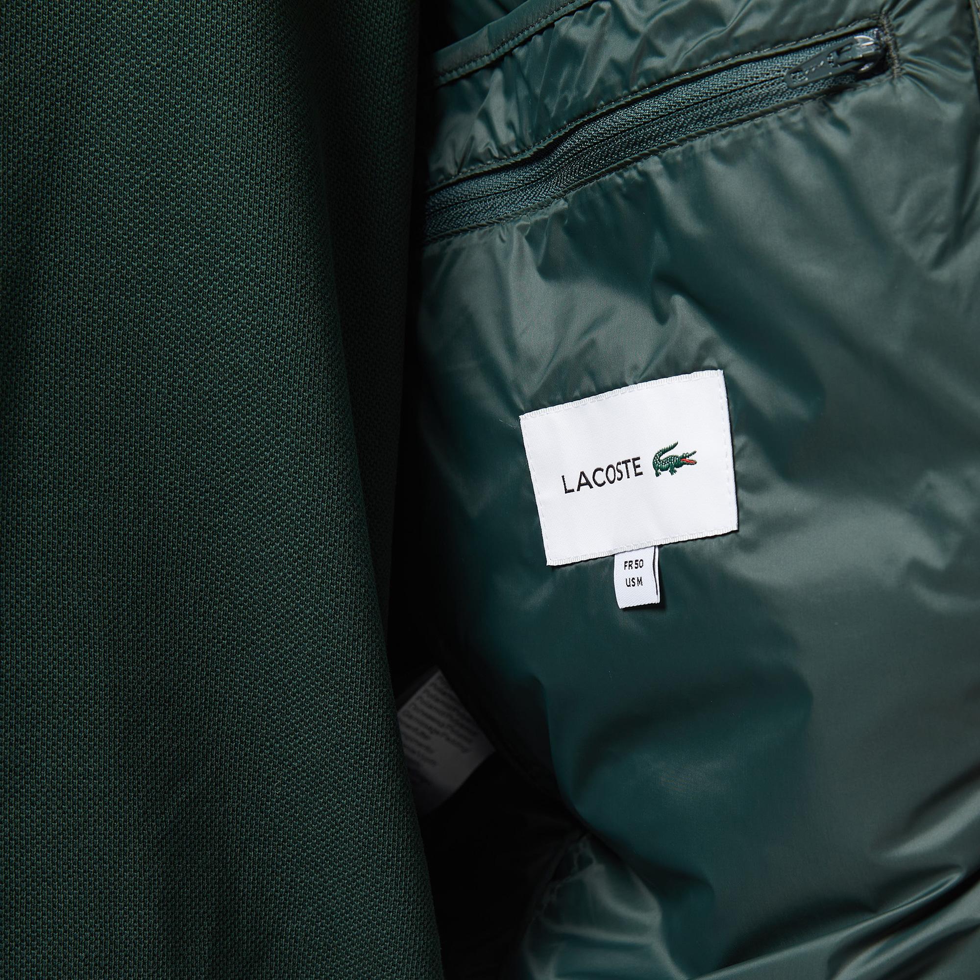 Lacoste Erkek Regular Fit Kapüşonlu Kapitone Koyu Yeşil Mont