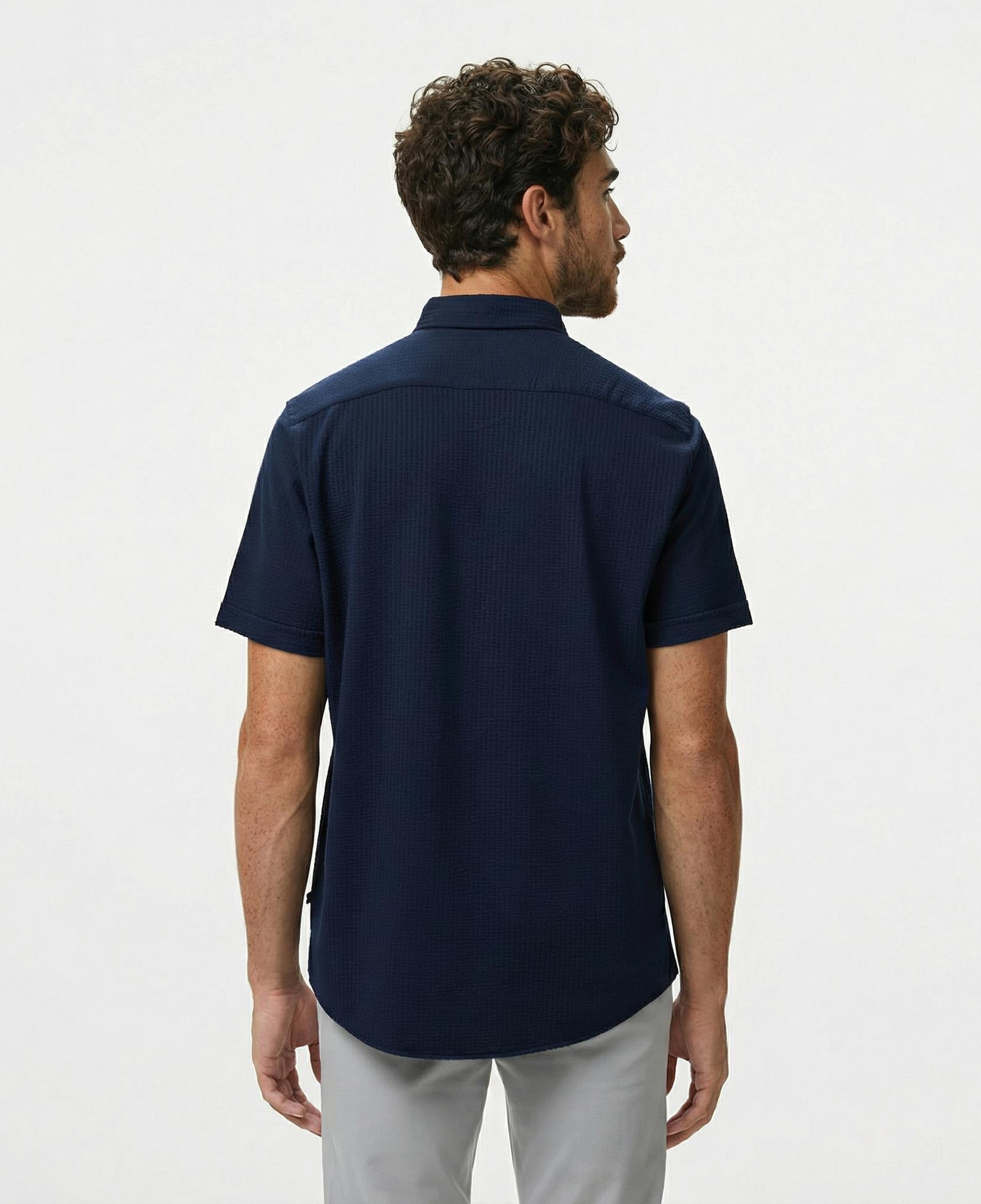Nautica Erkek Lacivert Classic Fit Gömlek