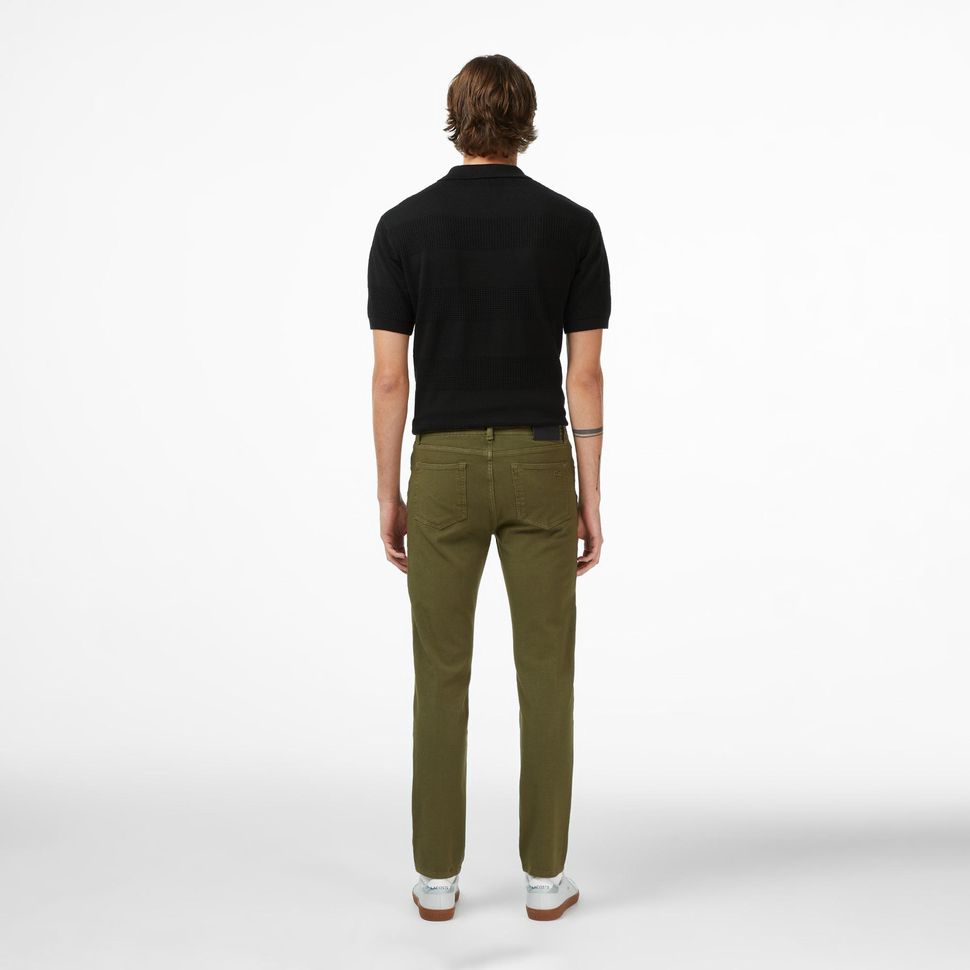 Lacoste Erkek Slim Fit Haki Jean Pantolon