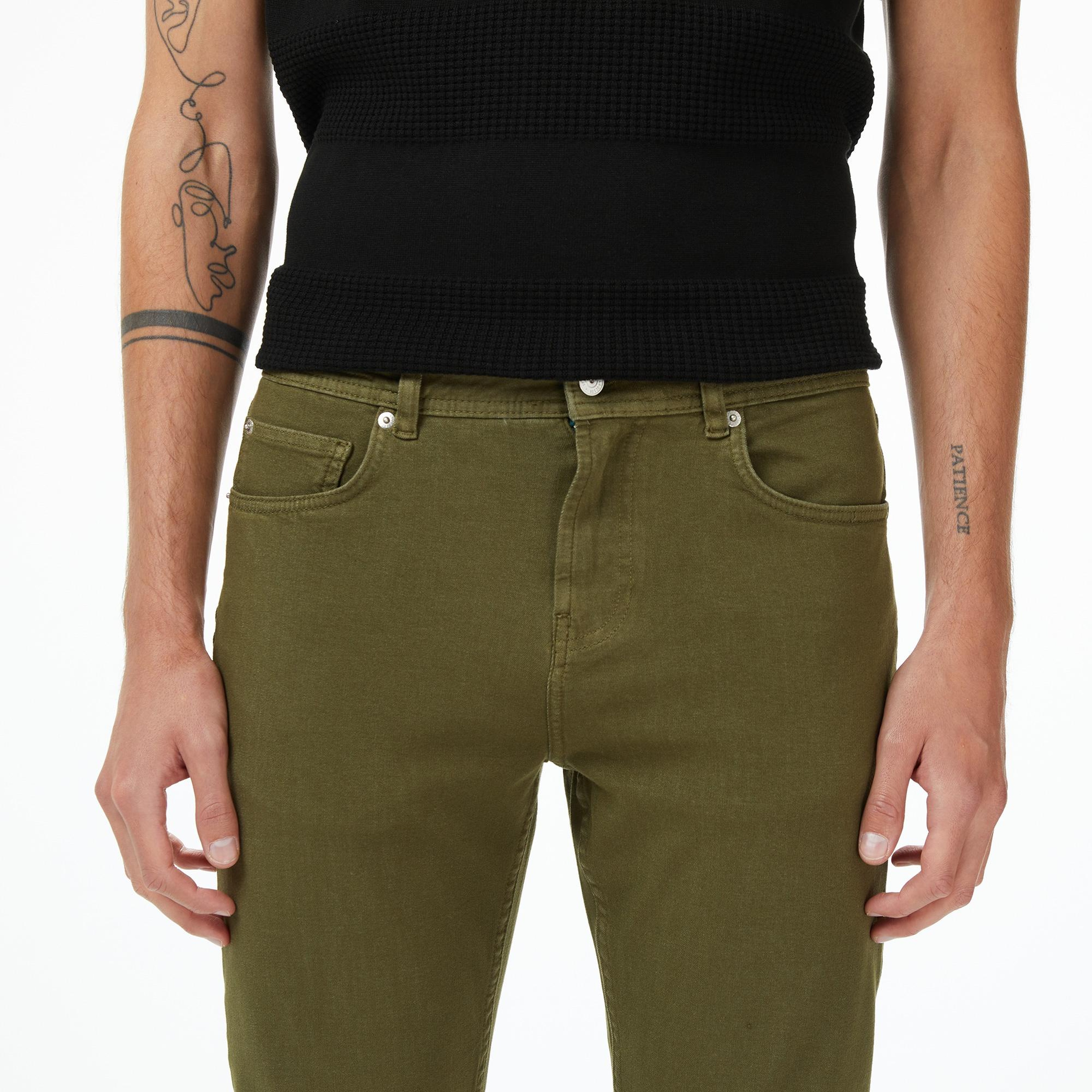 Lacoste Erkek Slim Fit Haki Jean Pantolon