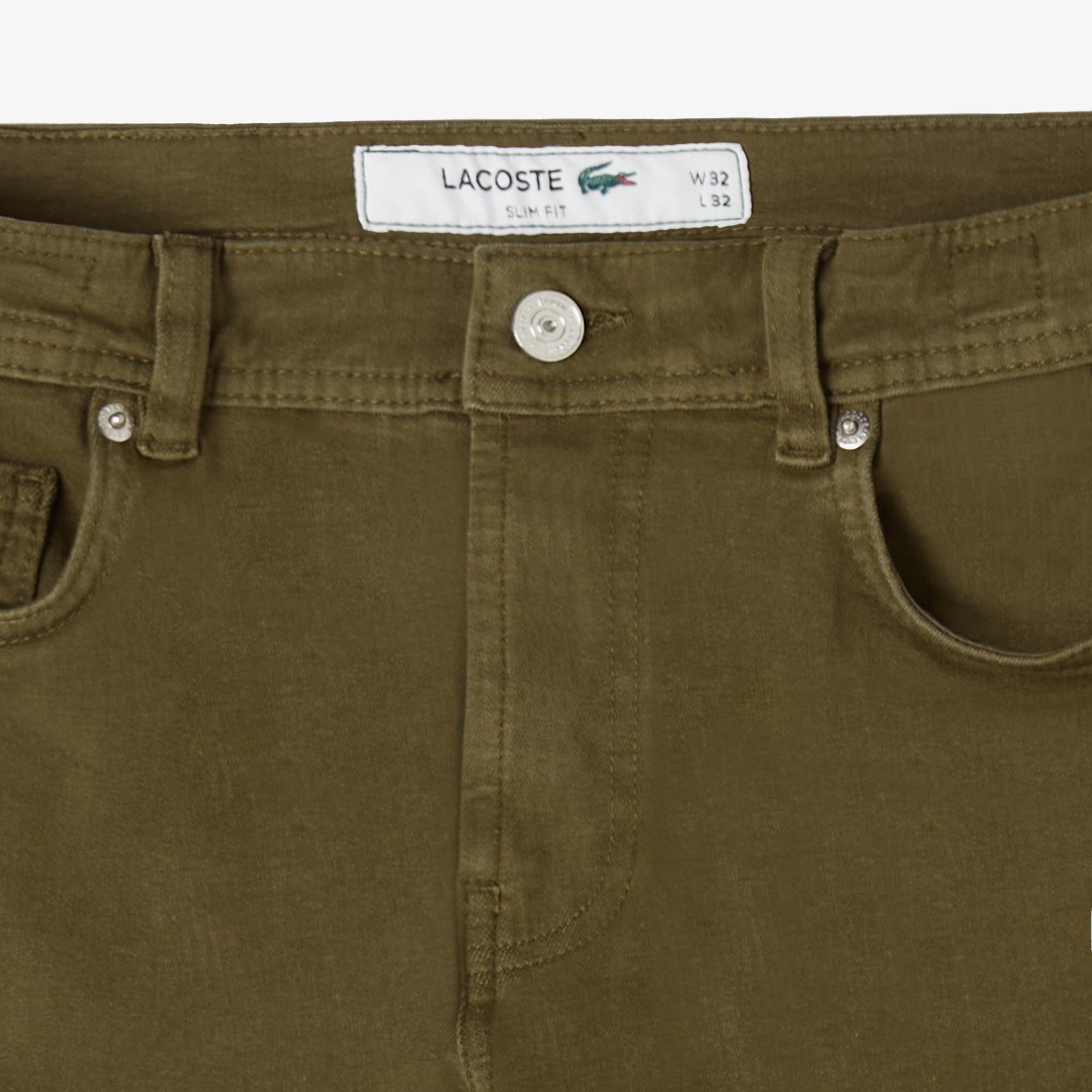 Lacoste Erkek Slim Fit Haki Jean Pantolon