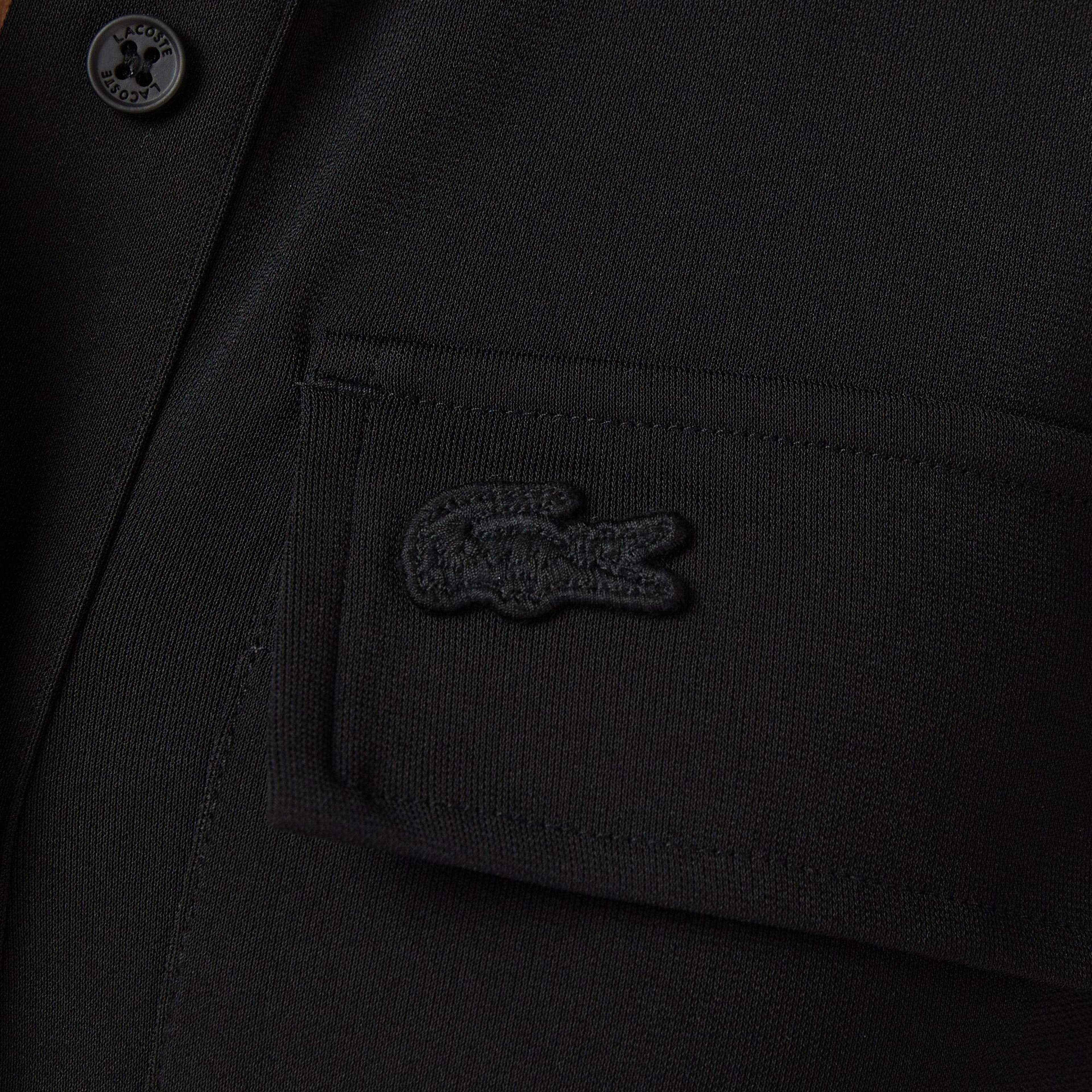 Lacoste Kadın Slim Fit Uzun Kollu Siyah Elbise