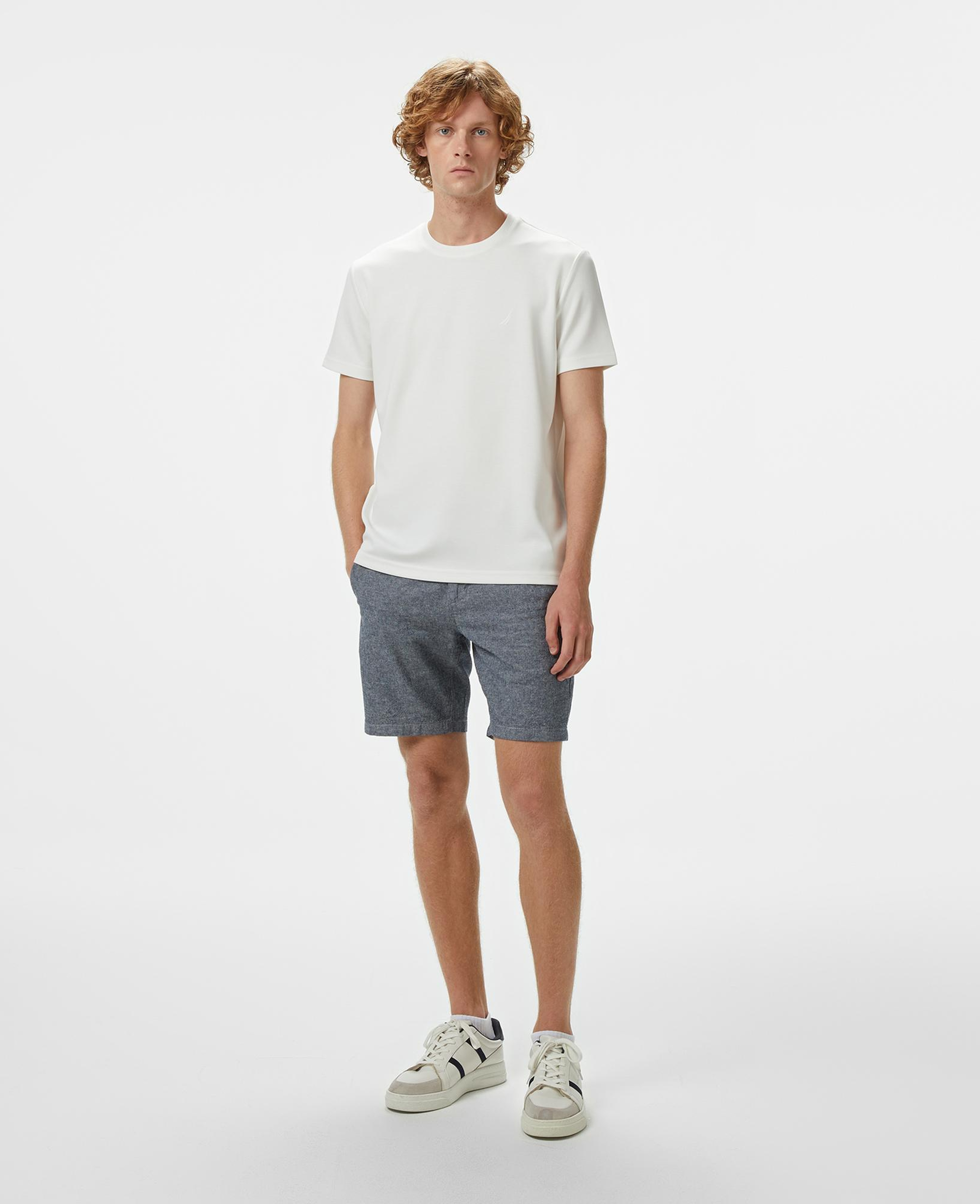 Nautica Erkek Beyaz Classic Fit T-Shirt