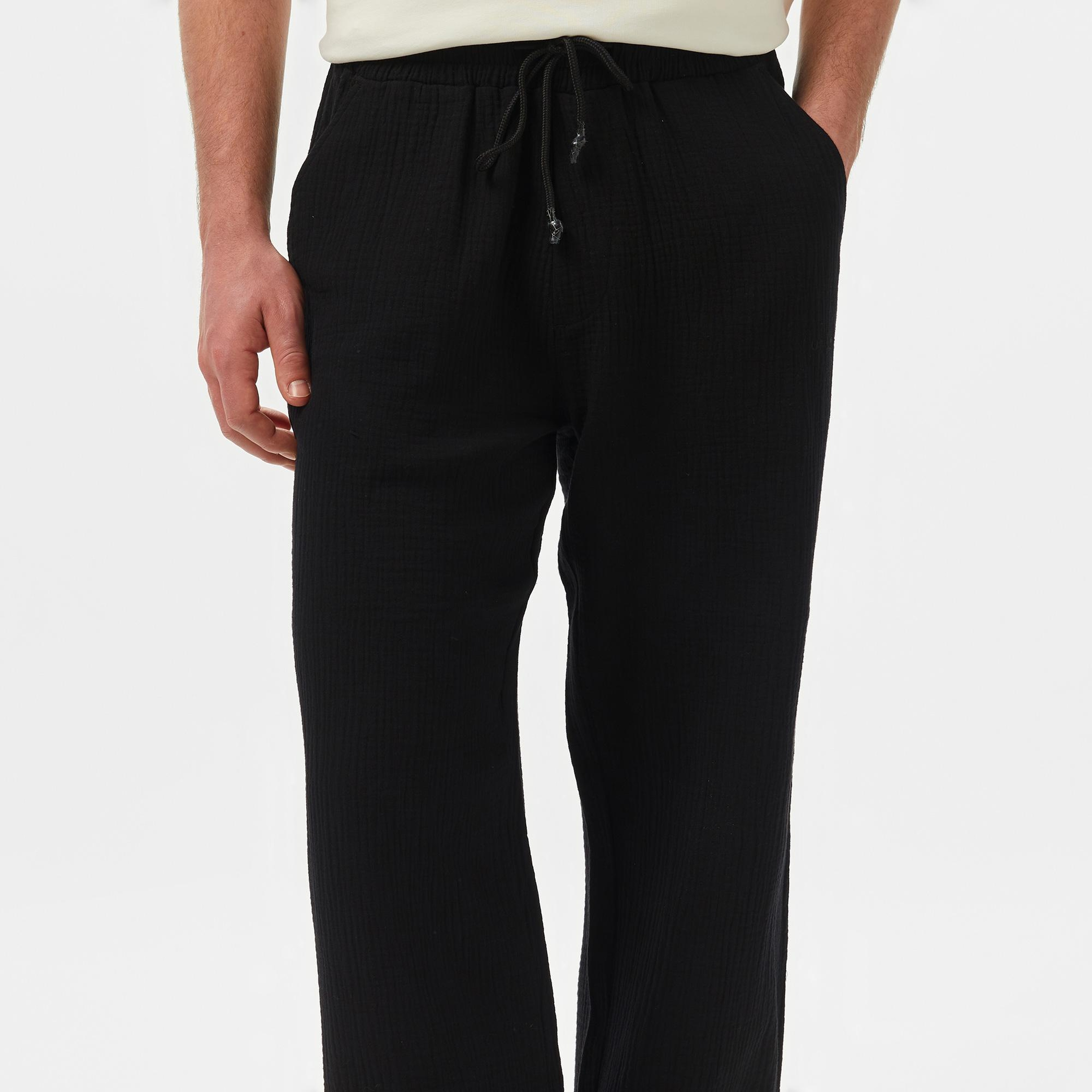 UNITED4 Comfort Erkek Siyah Pantolon