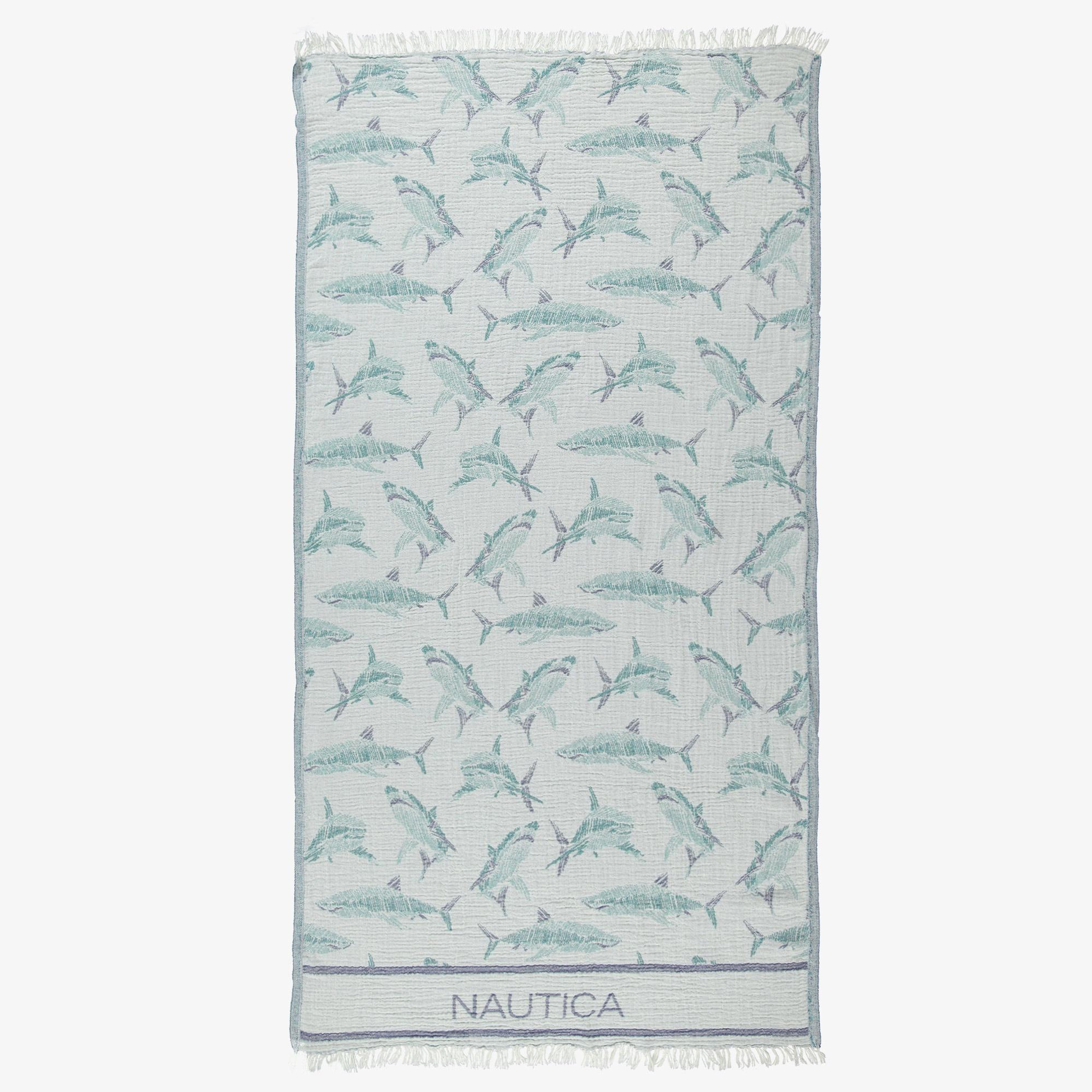 Nautica Unisex Lacivert Desenli Peştemal