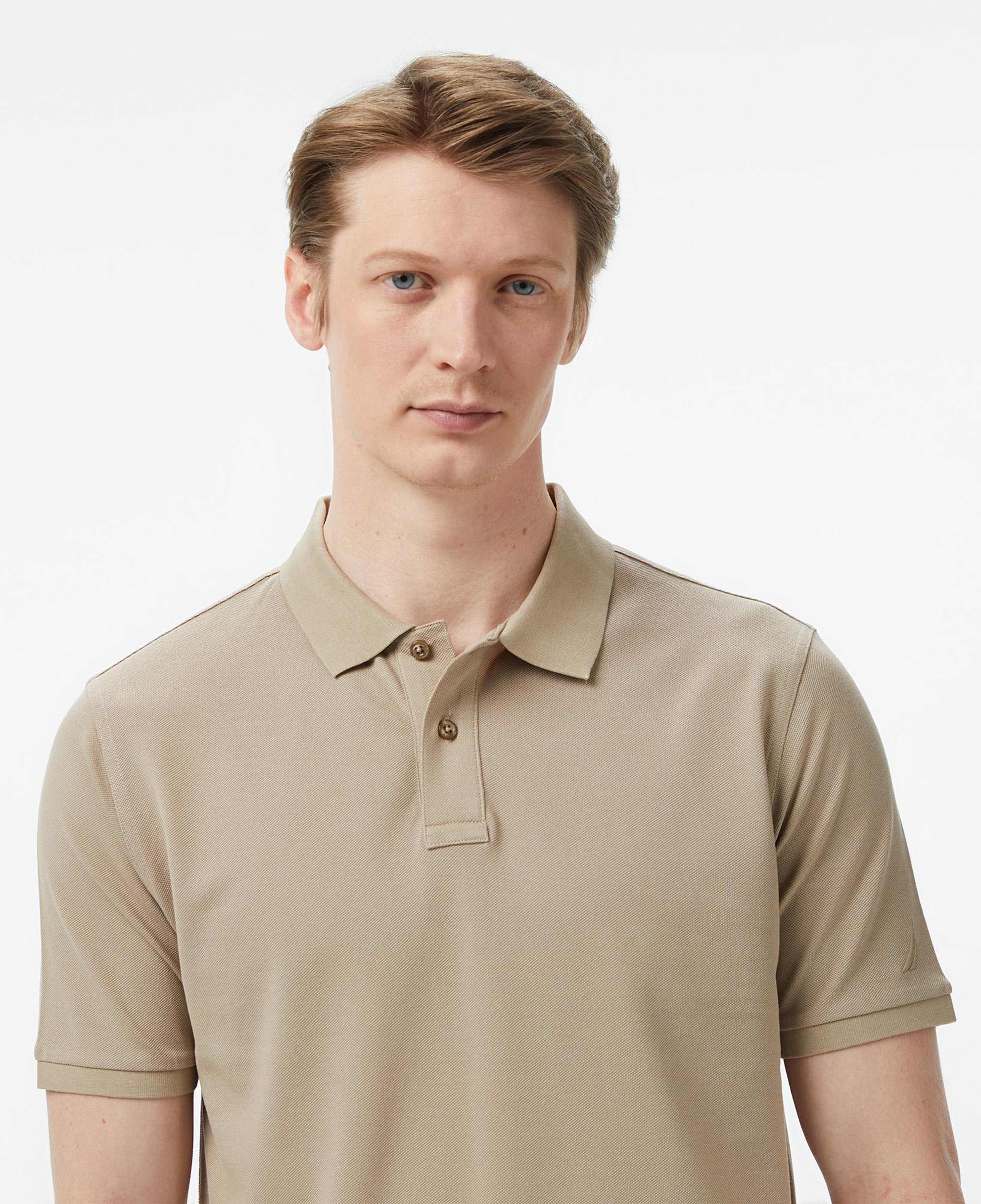 Nautica Erkek Bej Regular Fit Polo Yaka T-Shirt