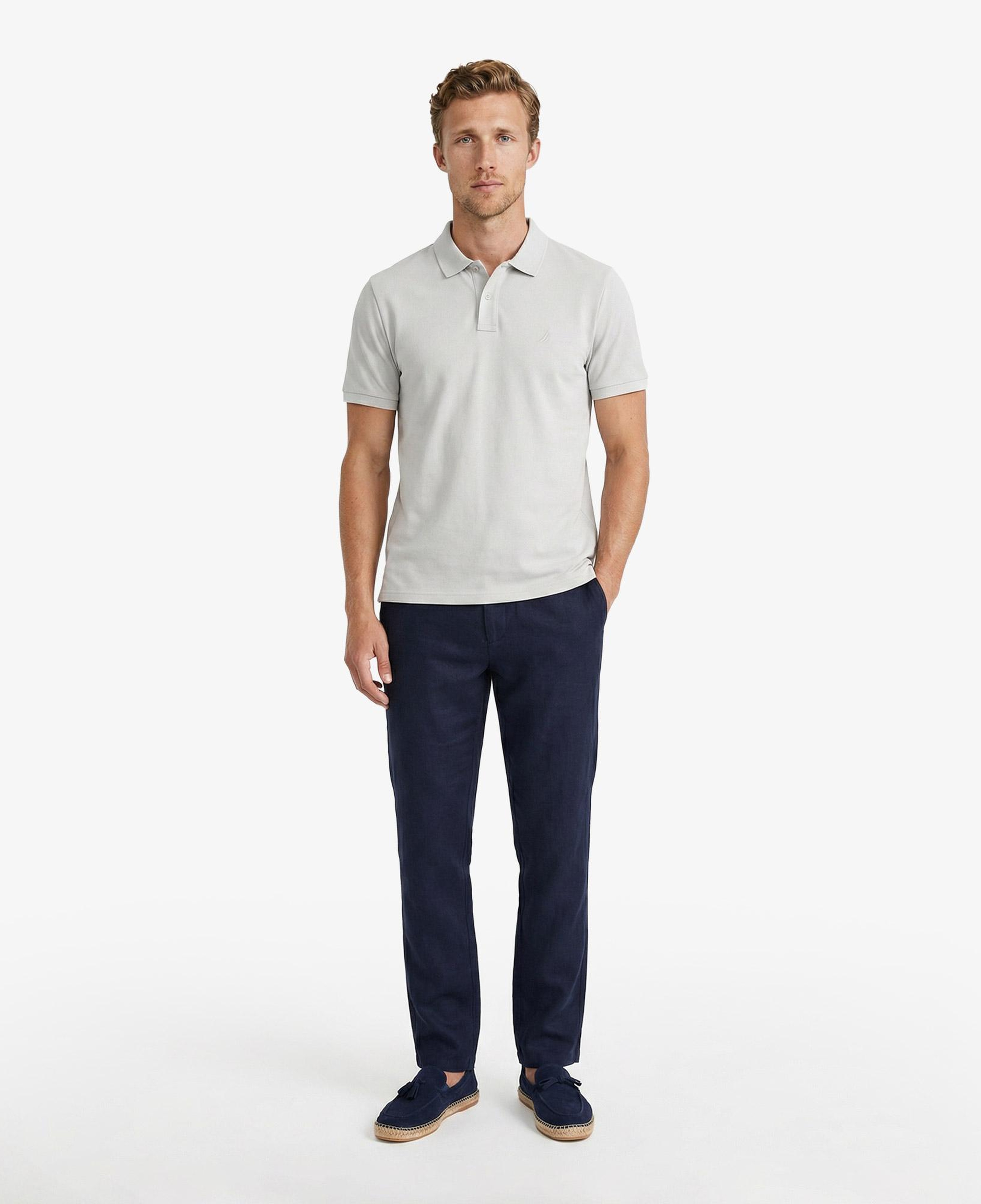 Nautica Erkek Gri Regular Fit Polo Yaka T-Shirt