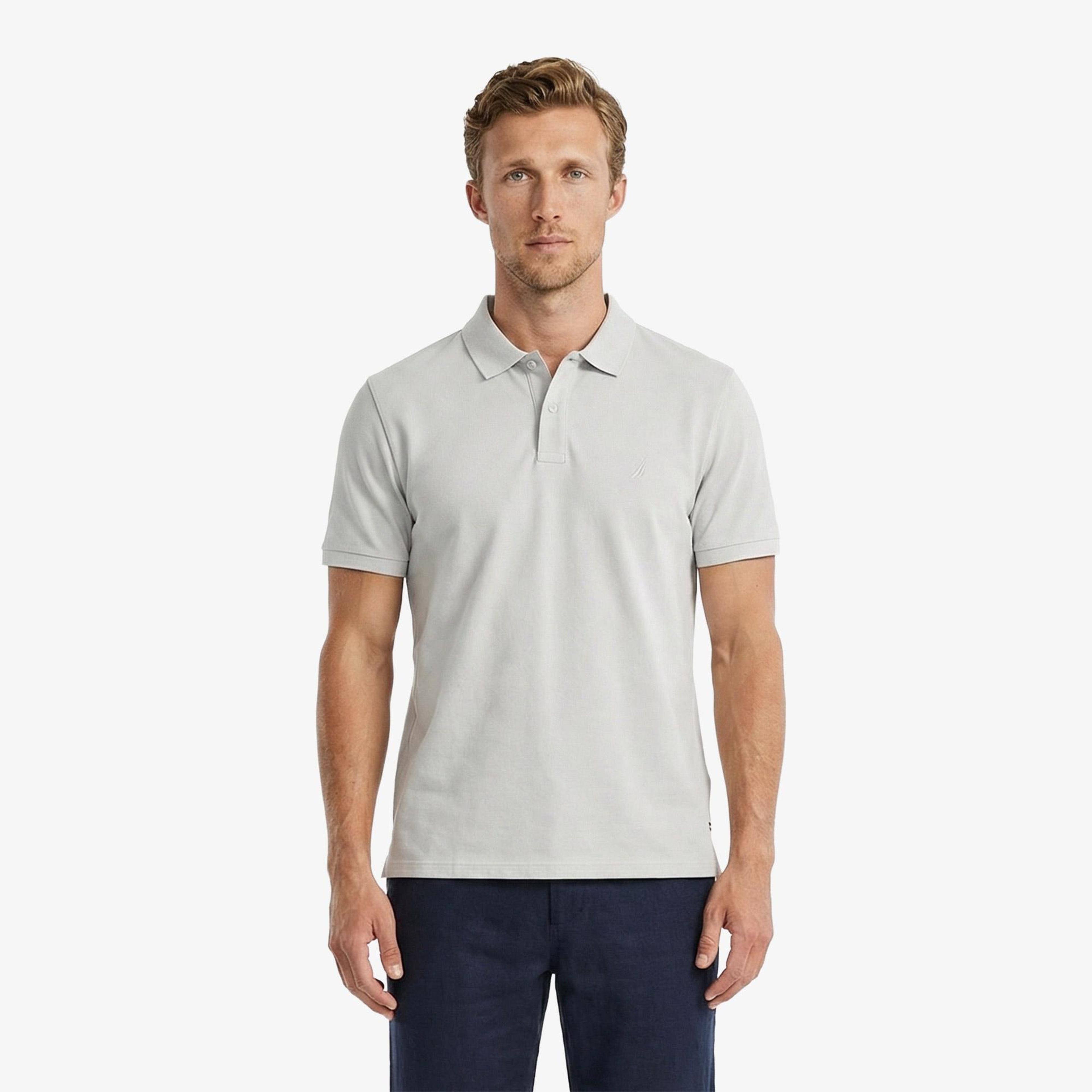 Nautica Erkek Gri Regular Fit Polo Yaka T-Shirt
