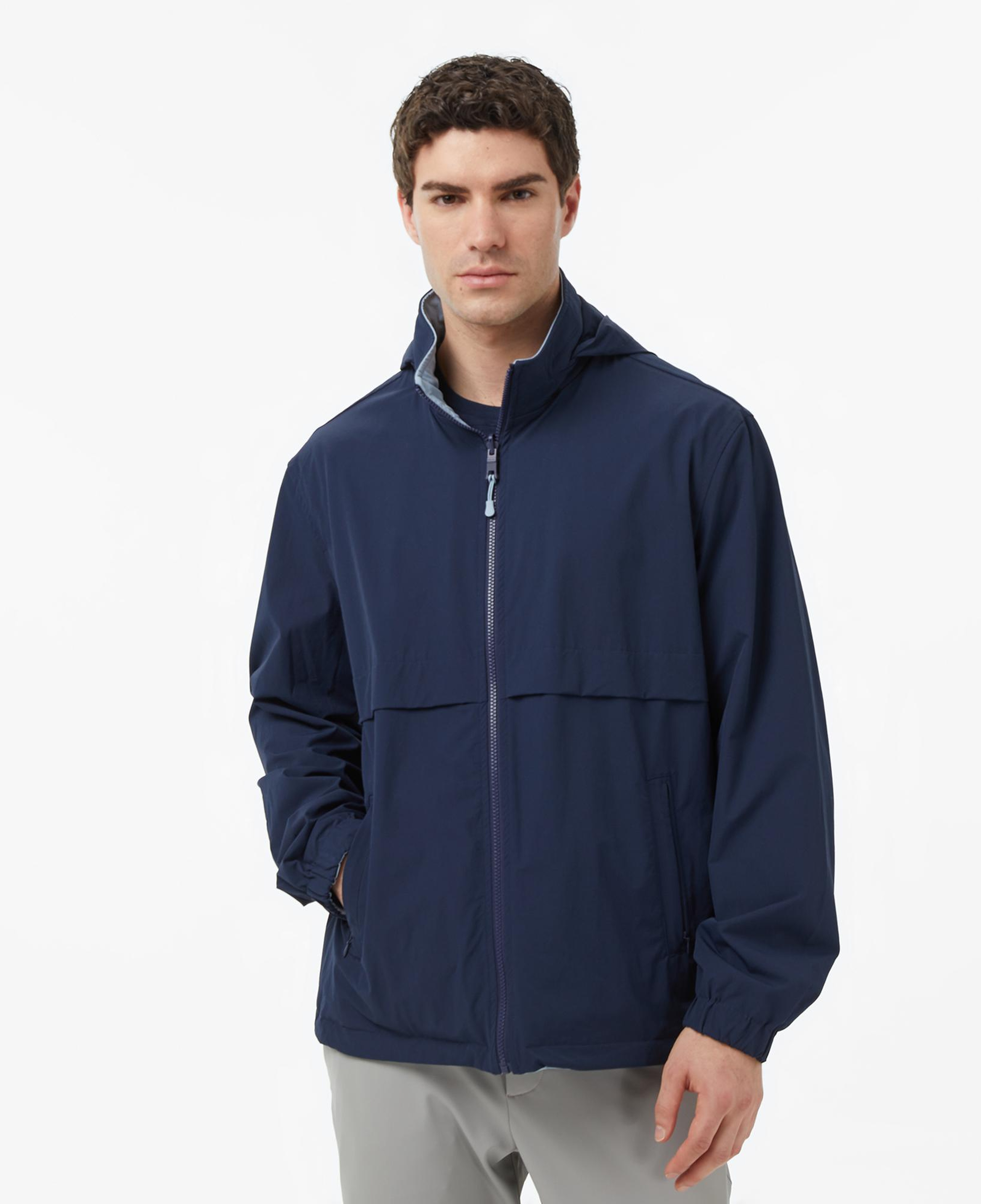 Nautica Erkek Lacivert Regular Fit Dik Yaka Çift Taraflı Su İtici Mont