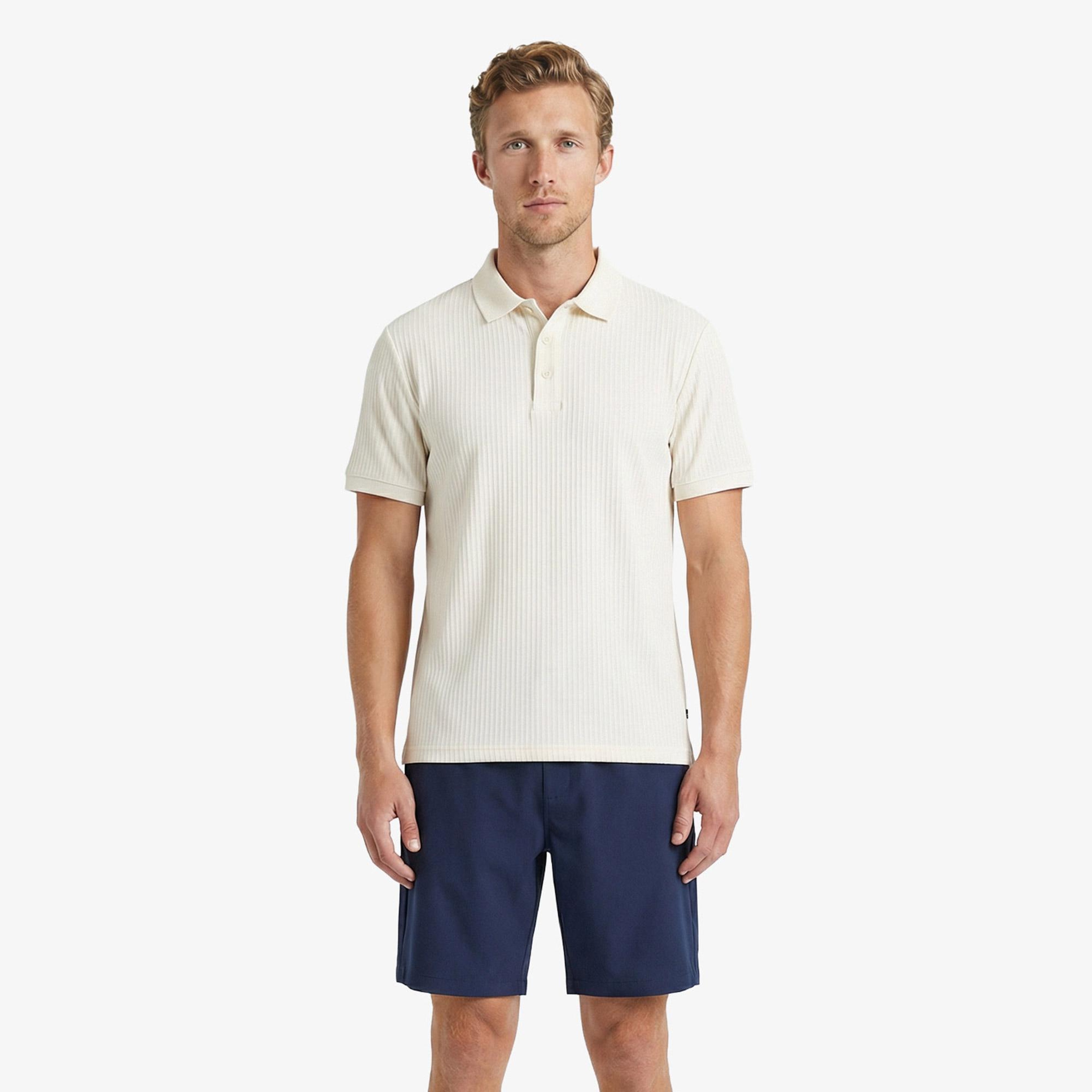Nautica Erkek Krem Regular Fit Polo Yaka T-Shirt