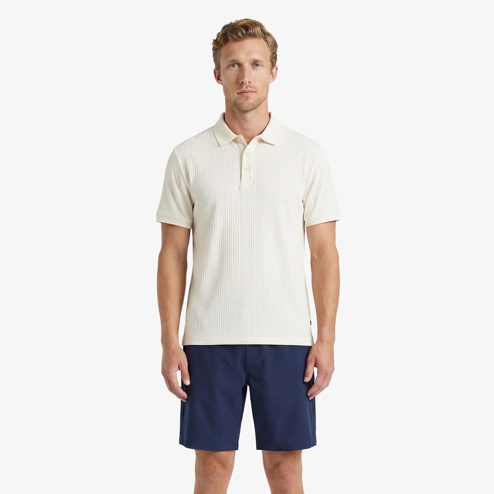 Nautica Erkek Krem Regular Fit Polo Yaka T-Shirt