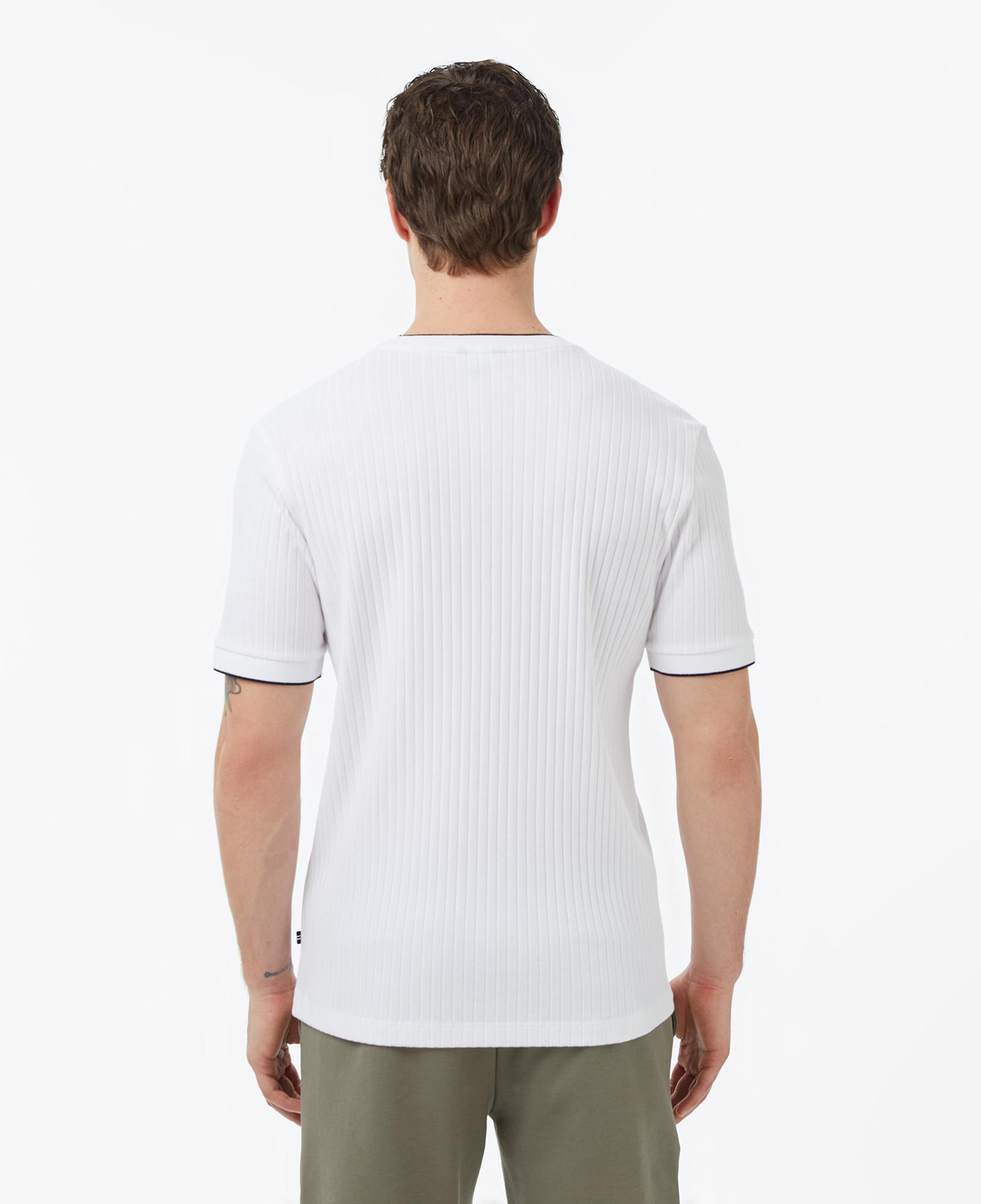 Nautica Erkek Beyaz Regular Fit Çizgili T-Shirt