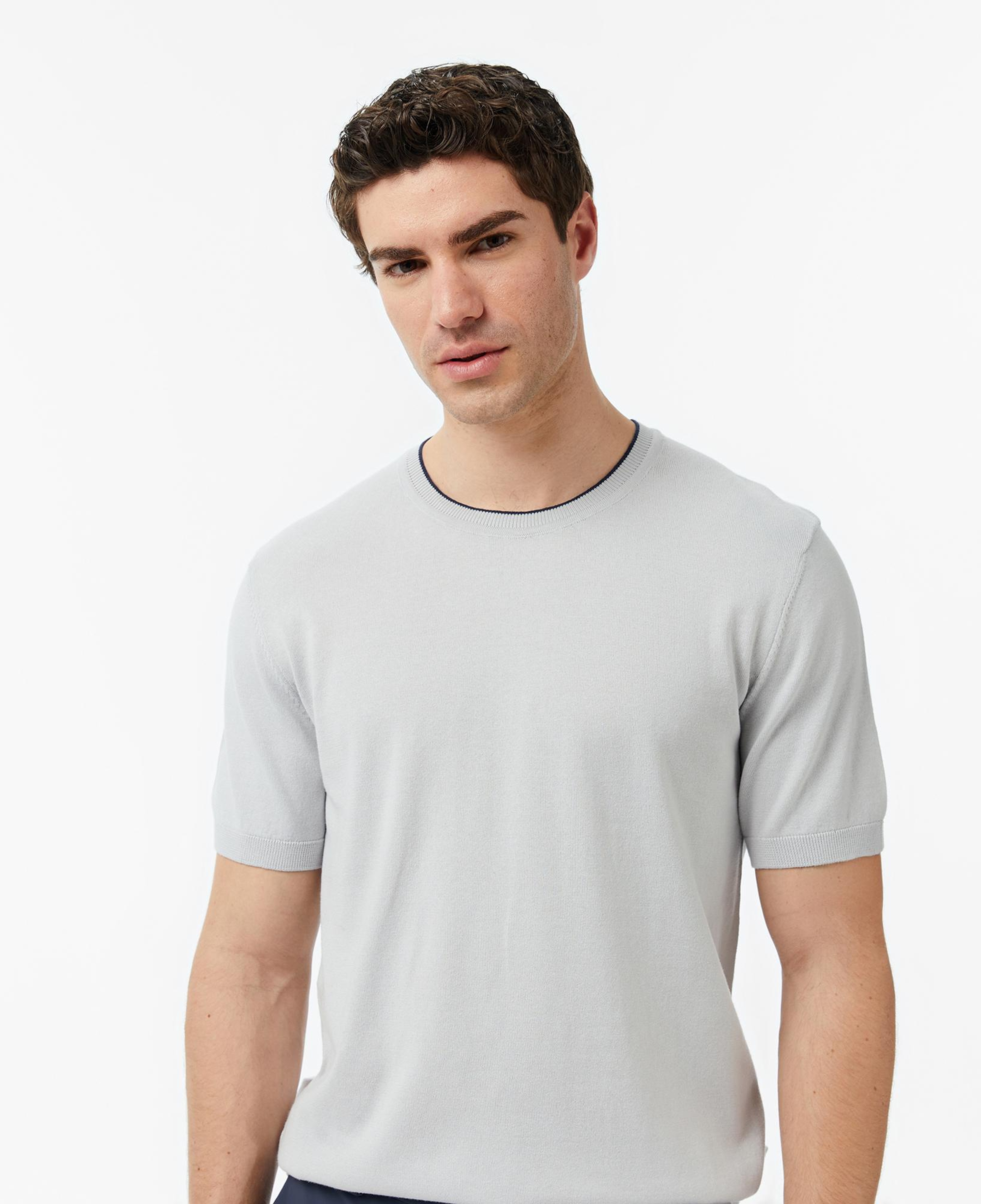 Nautica Erkek Gri Regular Fit Kısa Kollu Triko
