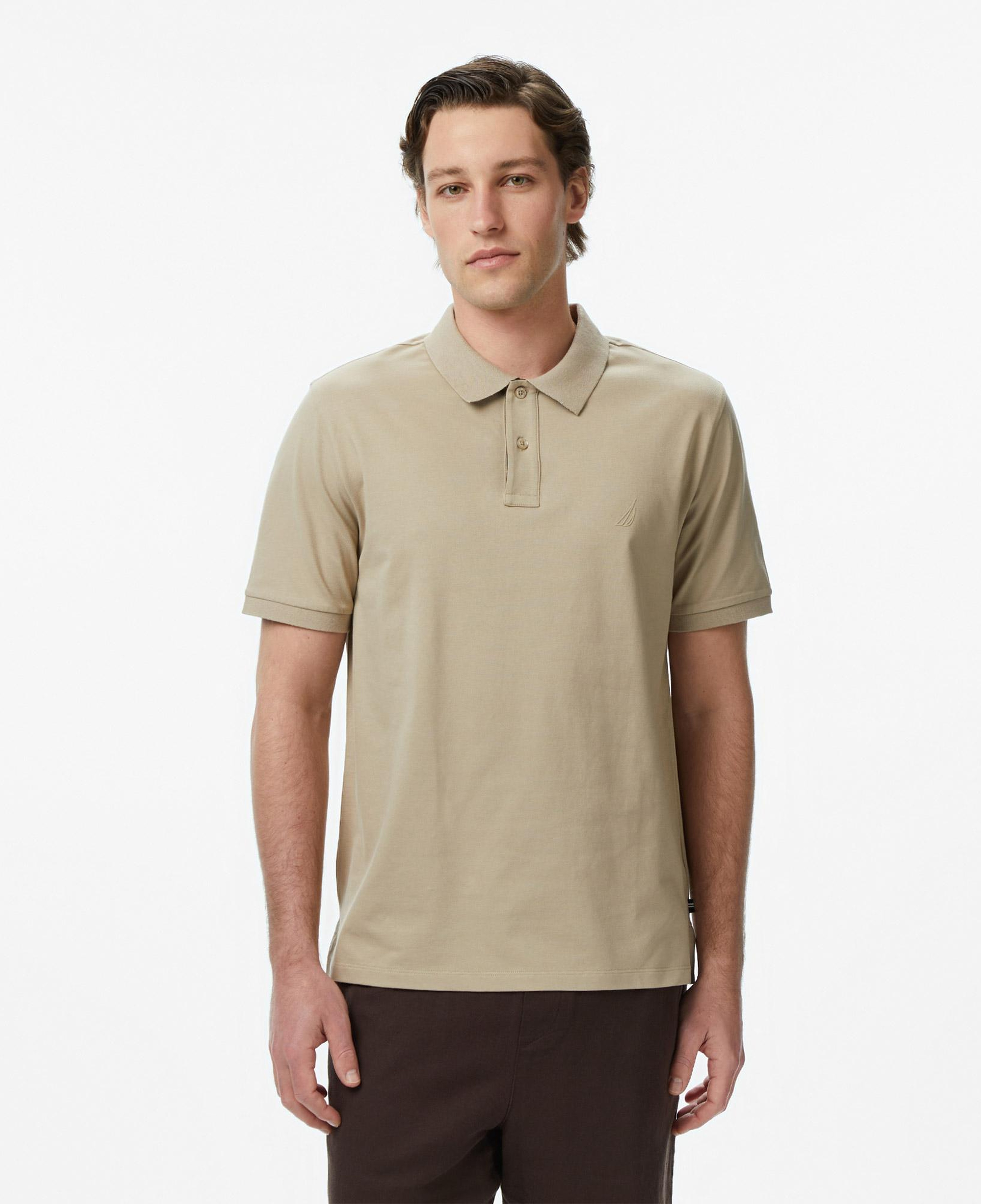 Nautica Erkek Bej Regular Fit Polo Yaka T-Shirt