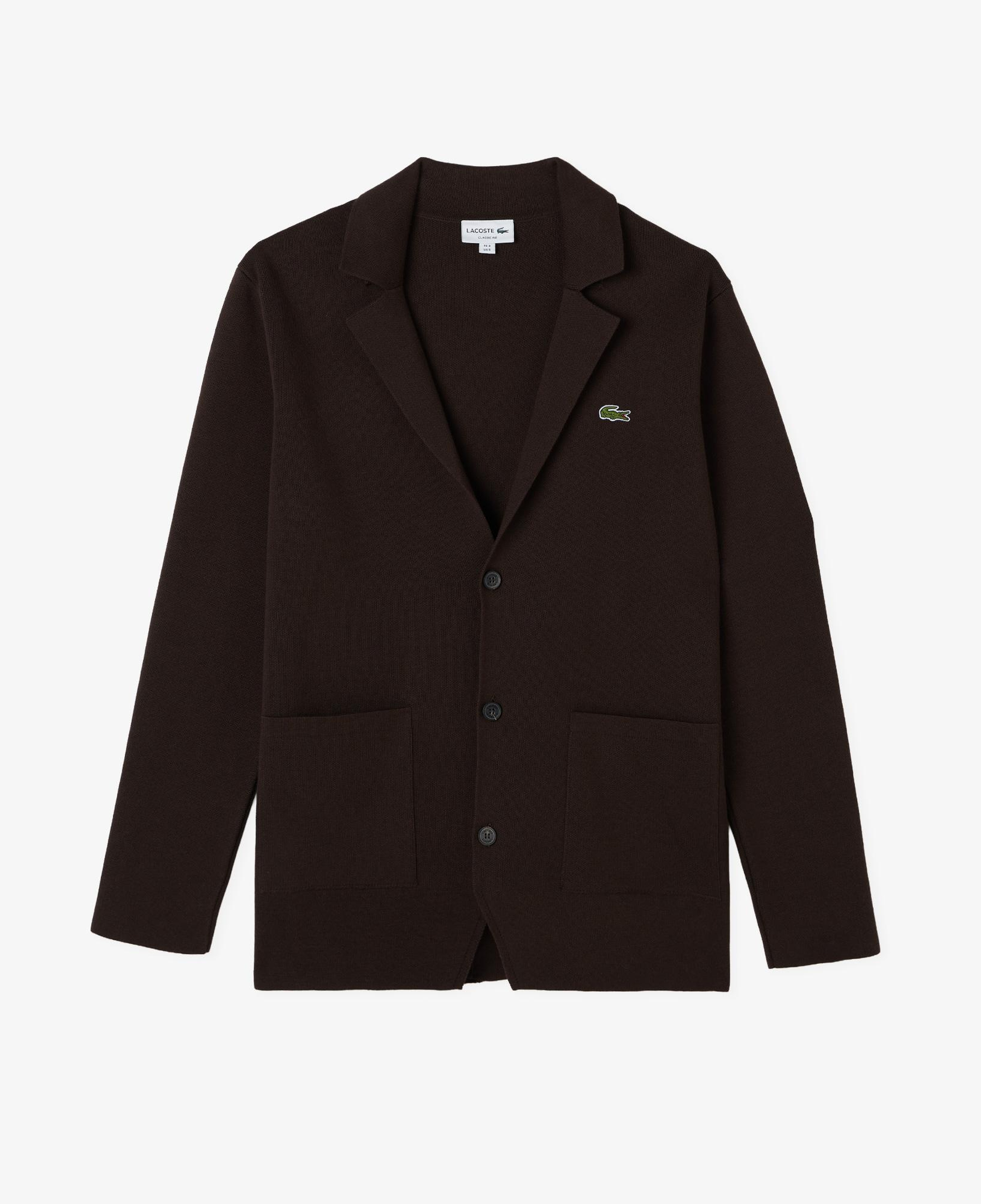 Lacoste Erkek Classic Fit V Yaka Kahverengi Hırka