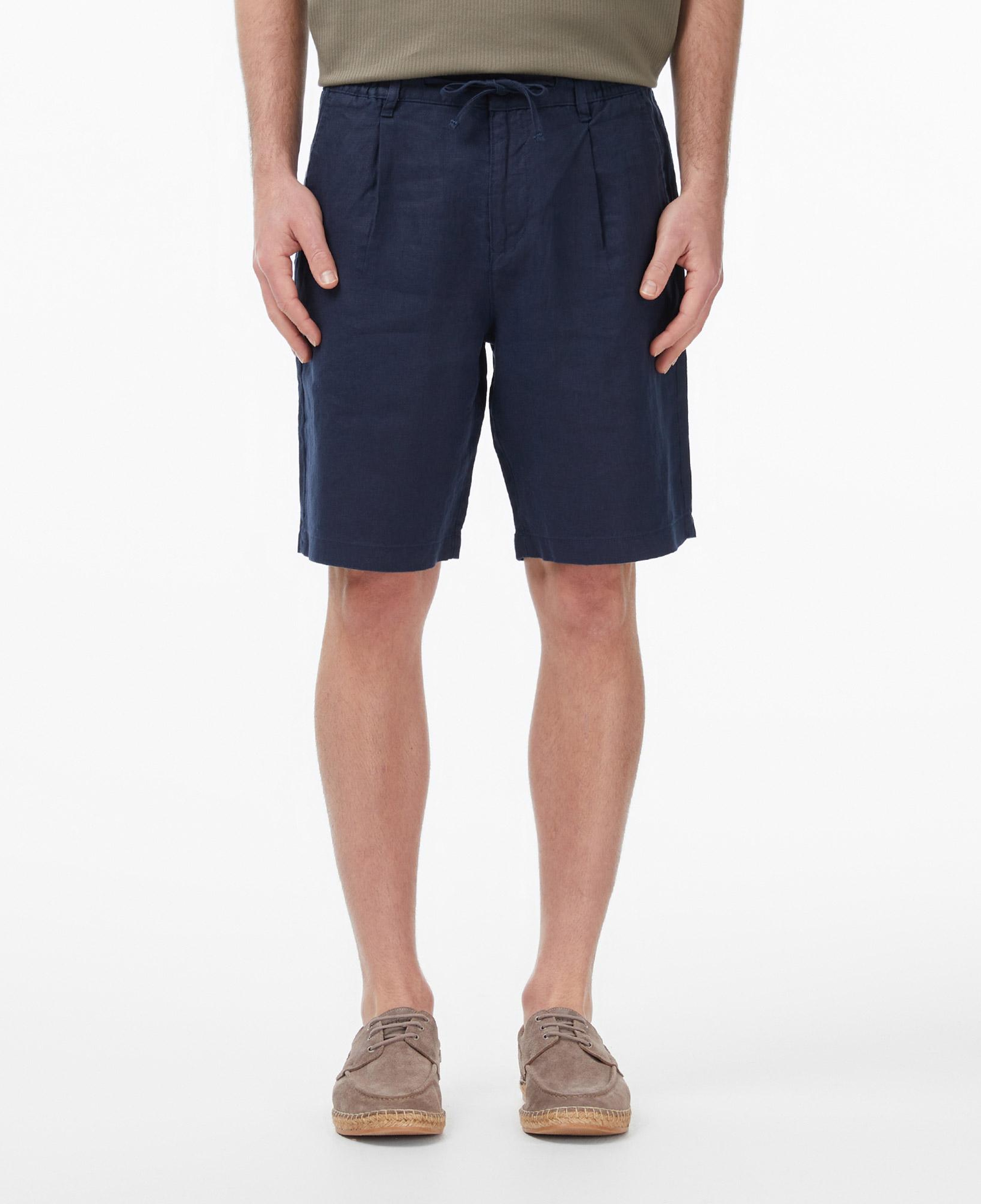 Nautica Erkek Lacivert Regular Fit Keten Şort