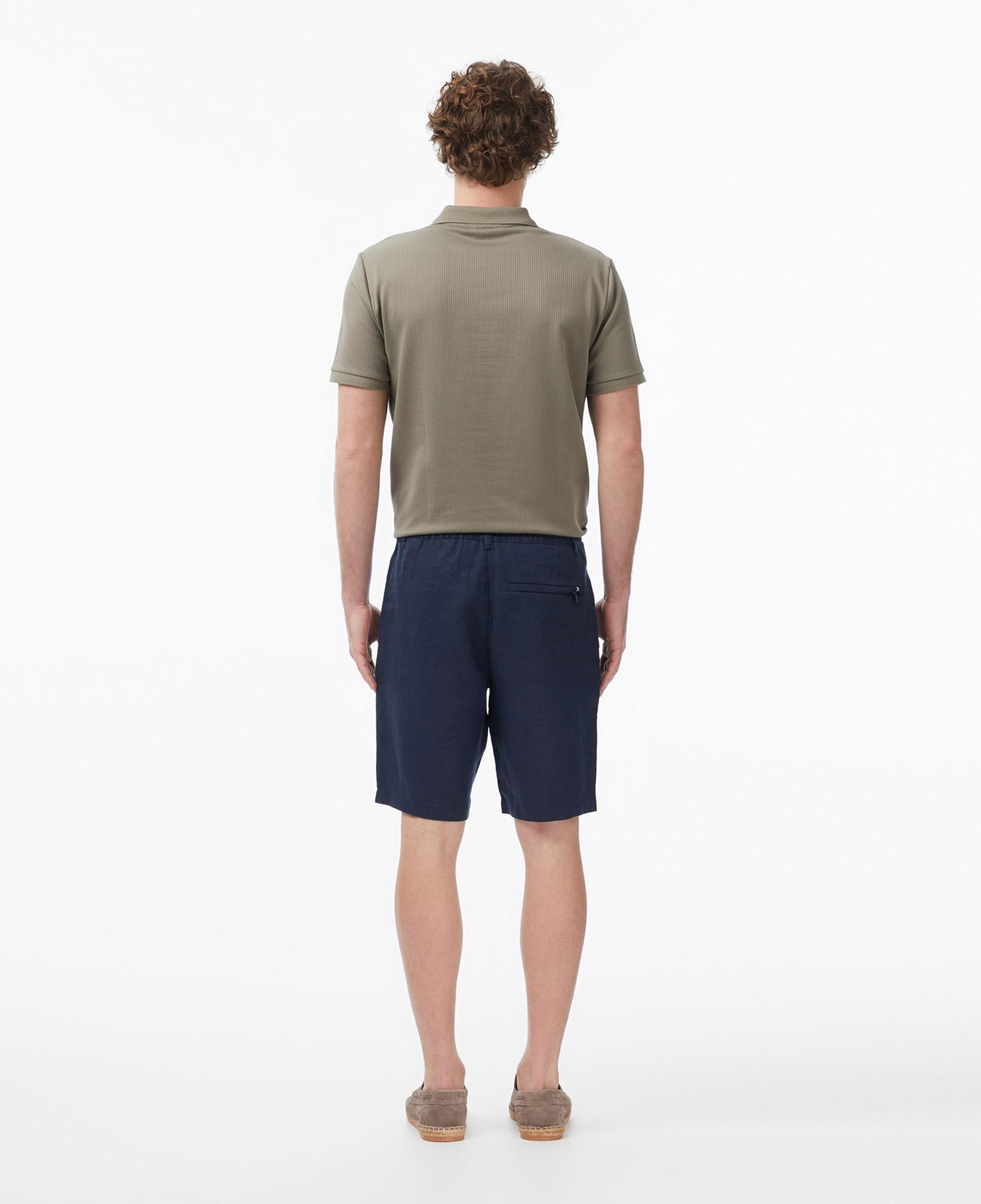 Nautica Erkek Lacivert Regular Fit Keten Şort