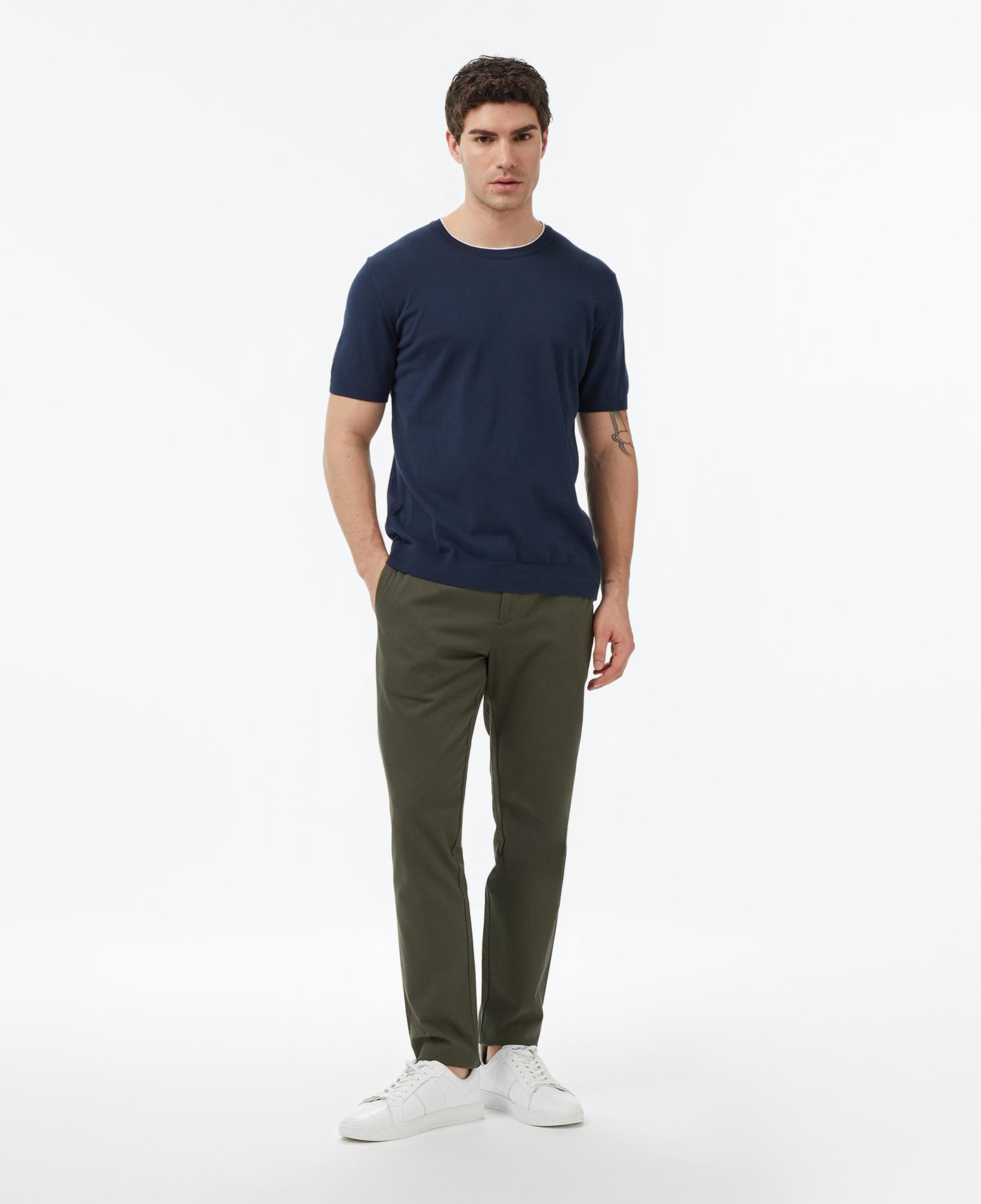 Nautica Erkek Lacivert Regular Fit Kısa Kollu Triko
