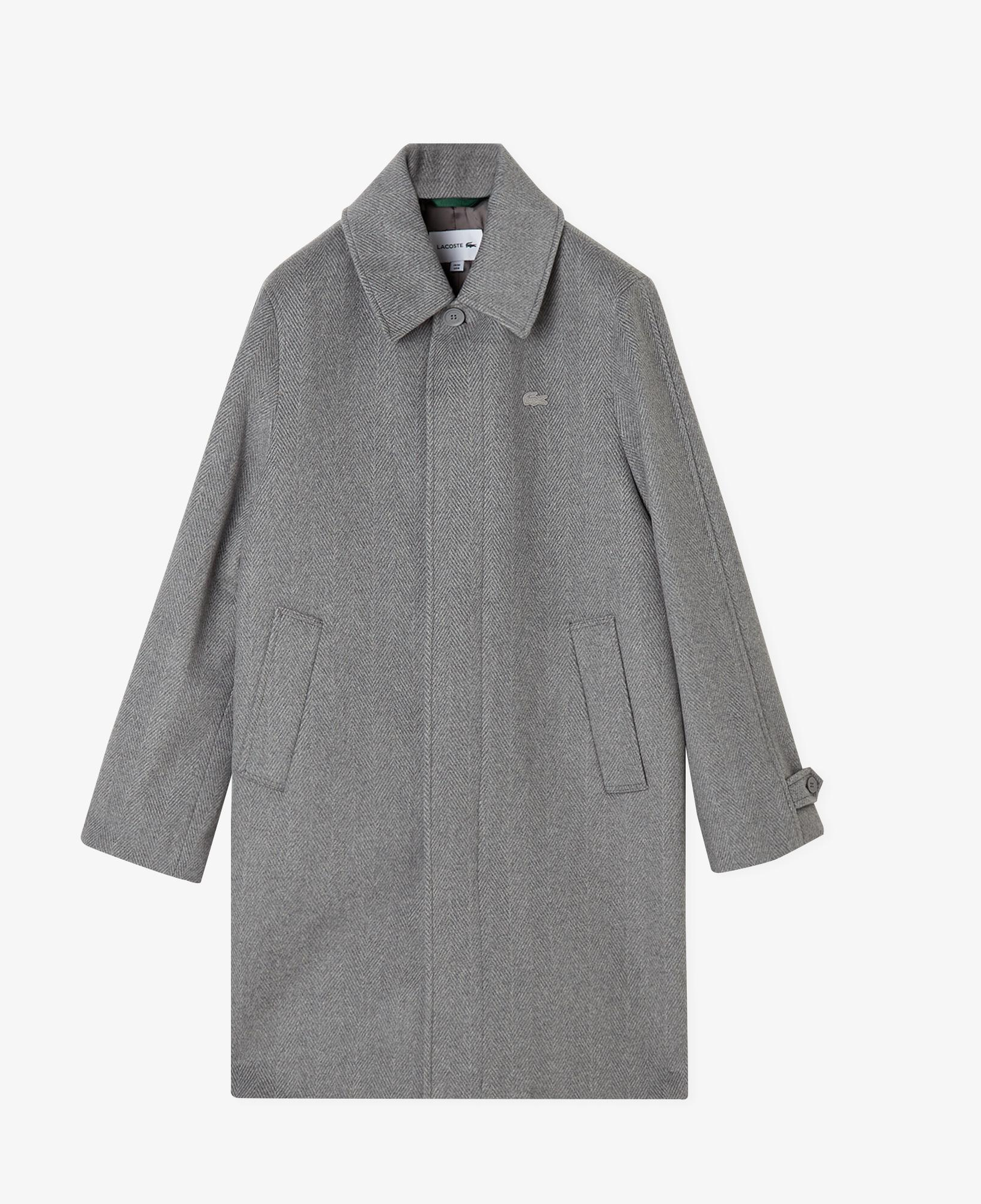 Lacoste Erkek Regular Fit Yün Gri Kaban