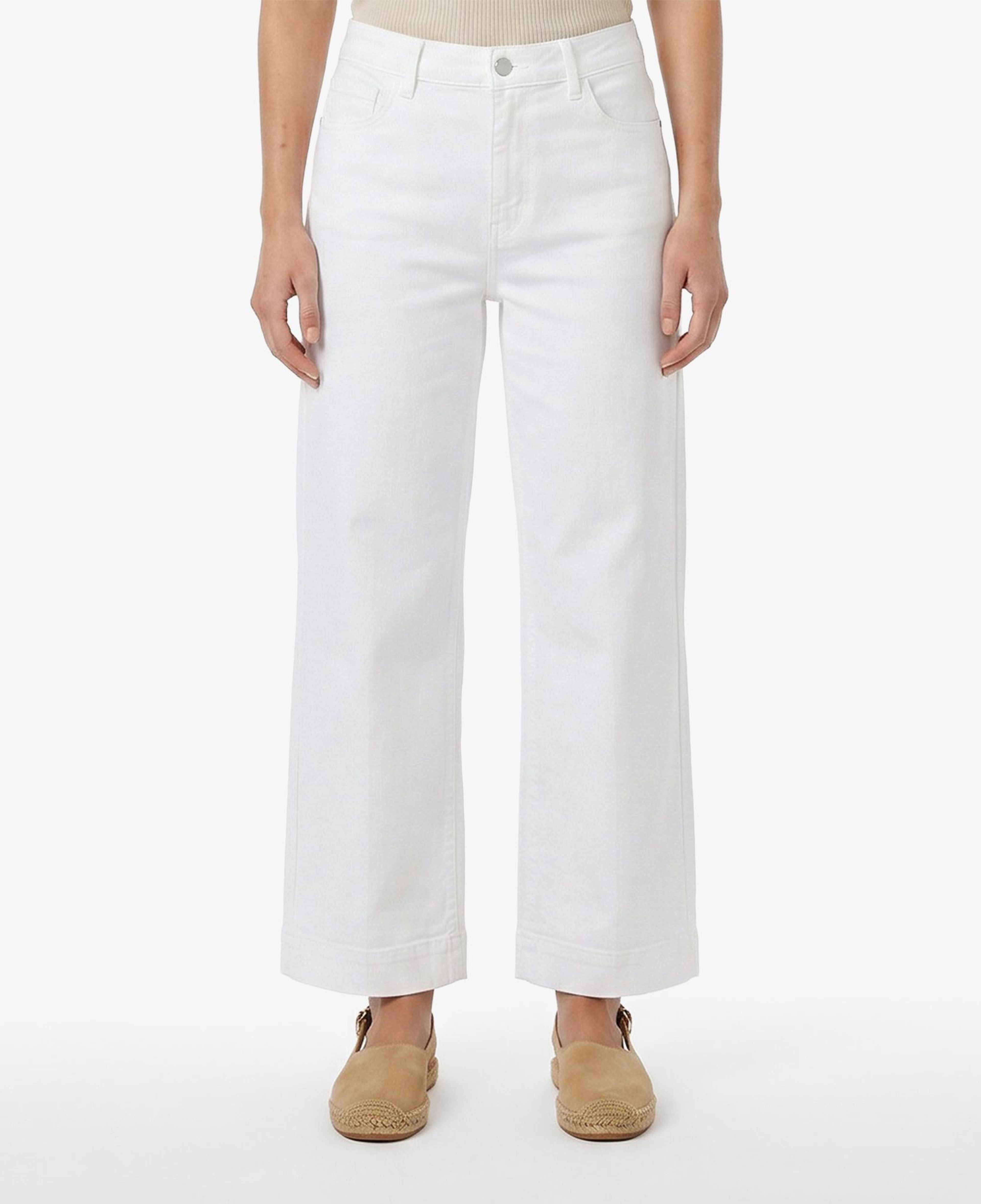 Nautica Kadın Beyaz Slim Fit İspanyol Paça Denim Pantolon