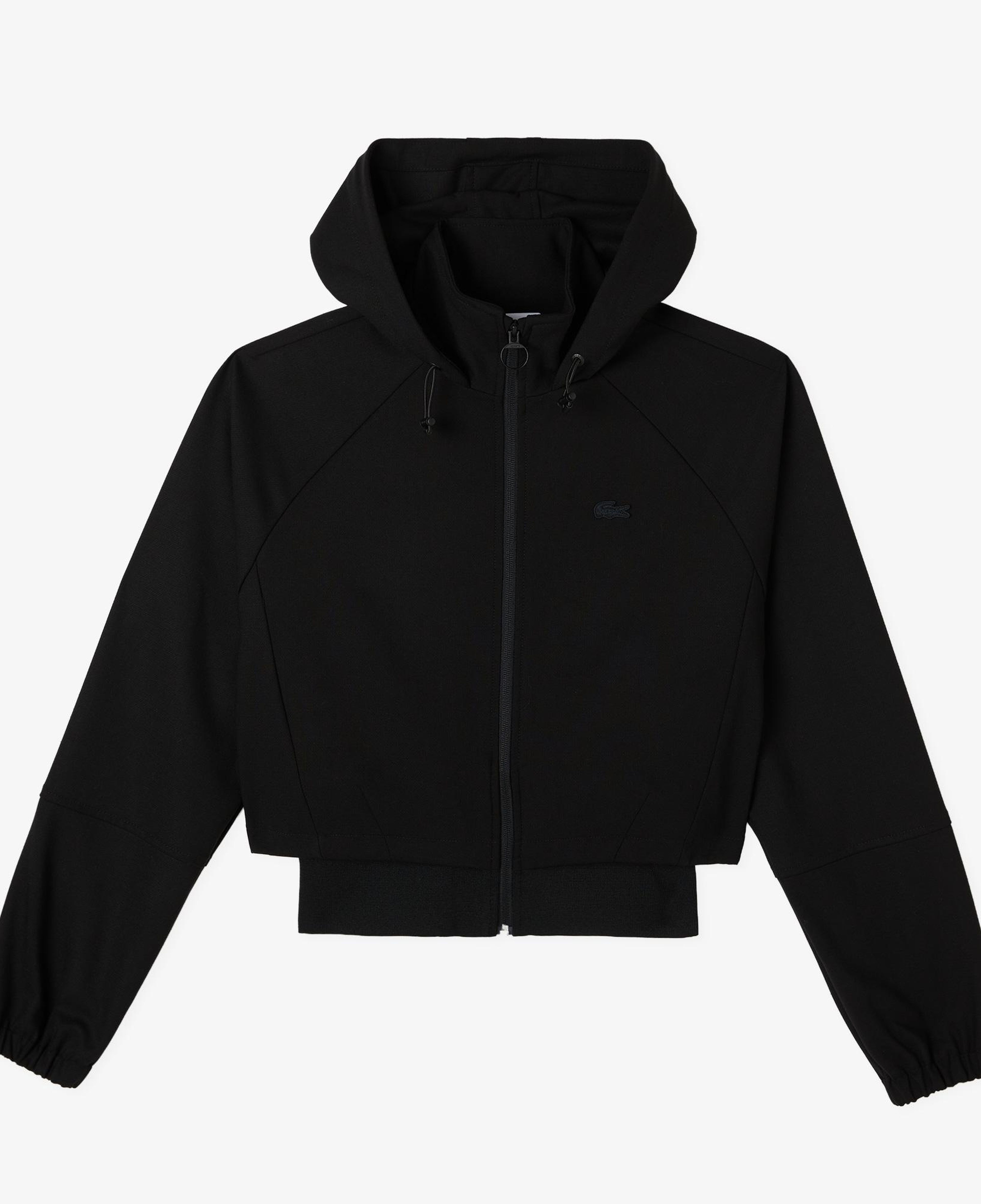 Lacoste Kadın Regular Fit Kapüşonlu Siyah Dış Gömlek