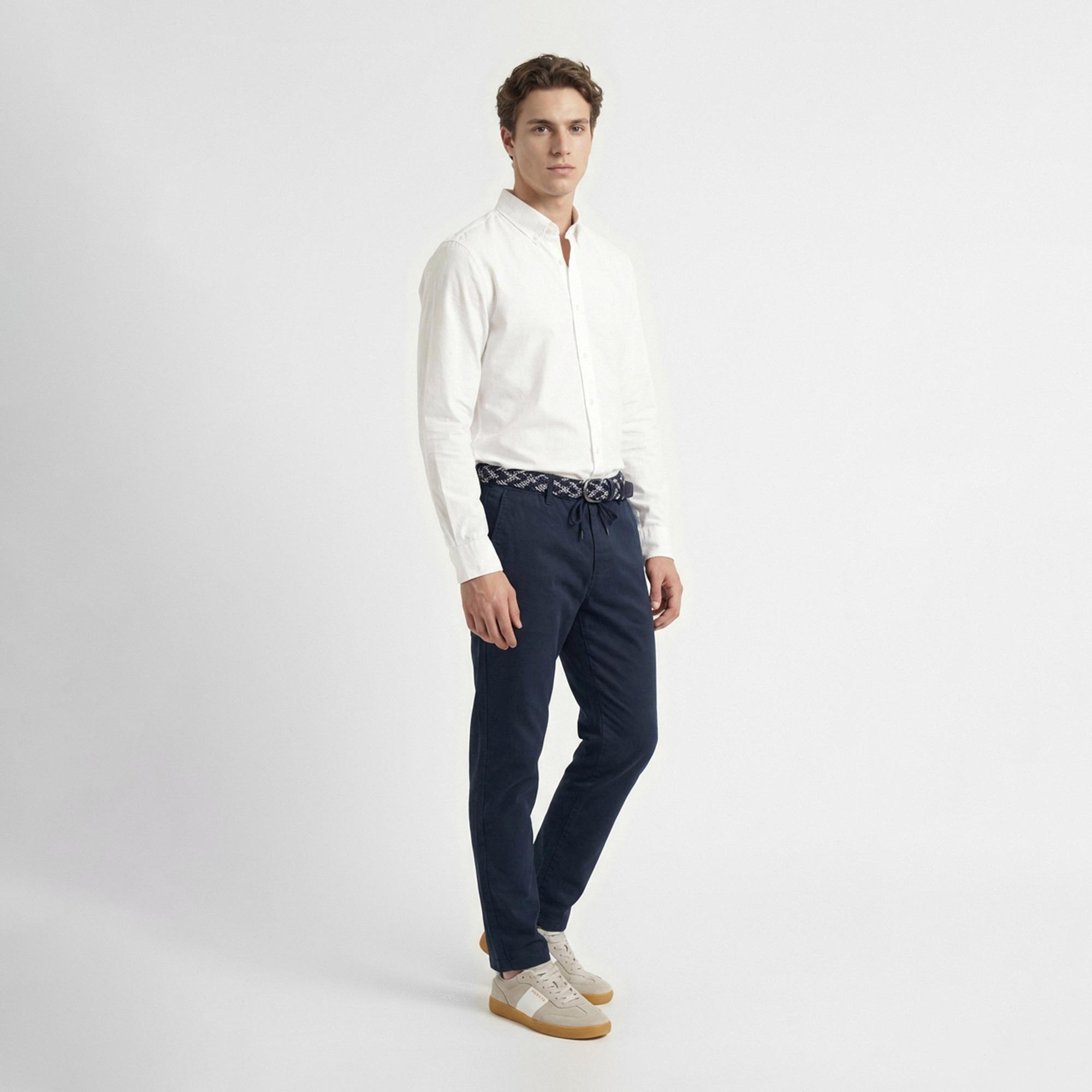 Nautica Erkek Beyaz Regular Fit Gömlek