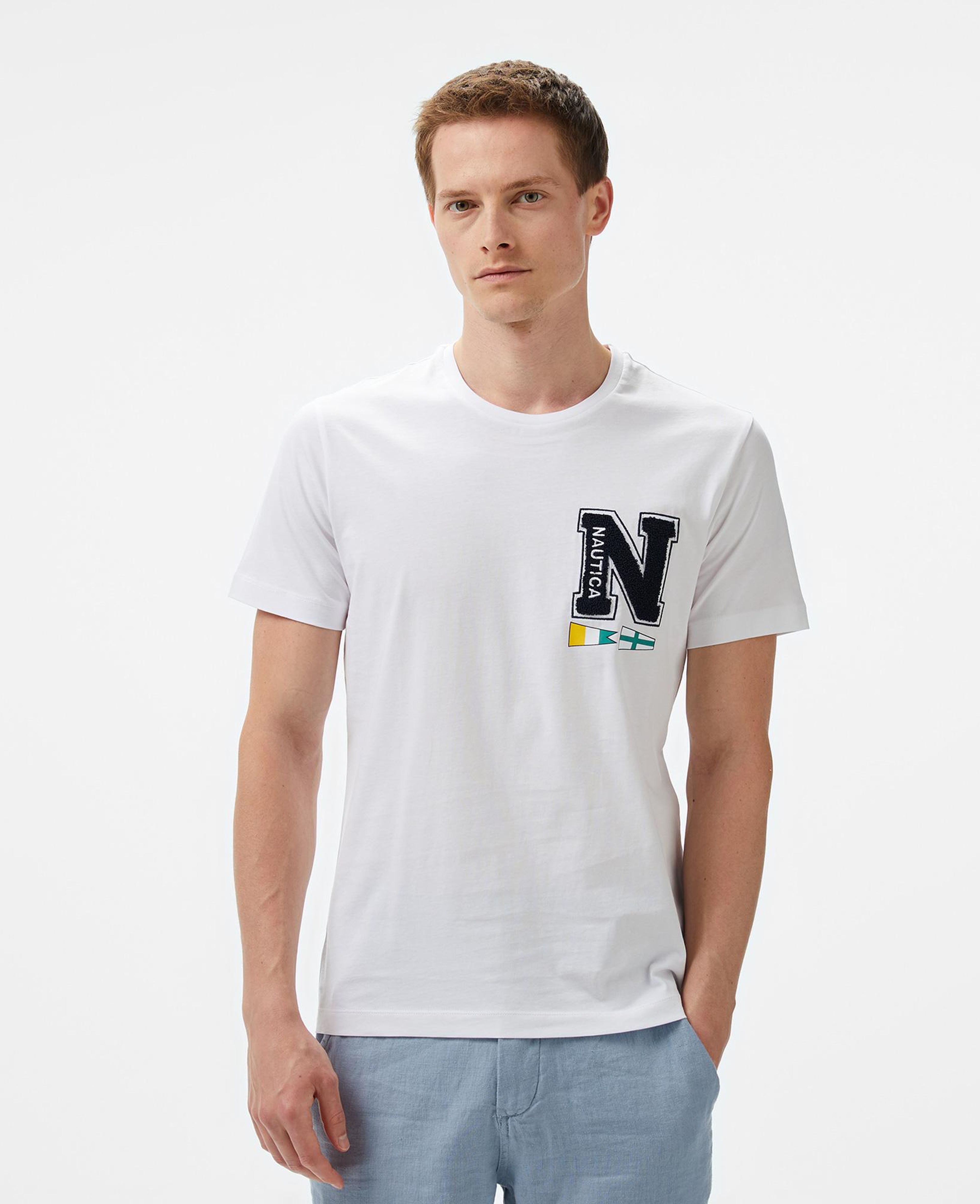 Nautica Erkek Beyaz Regular Fit T-Shirt