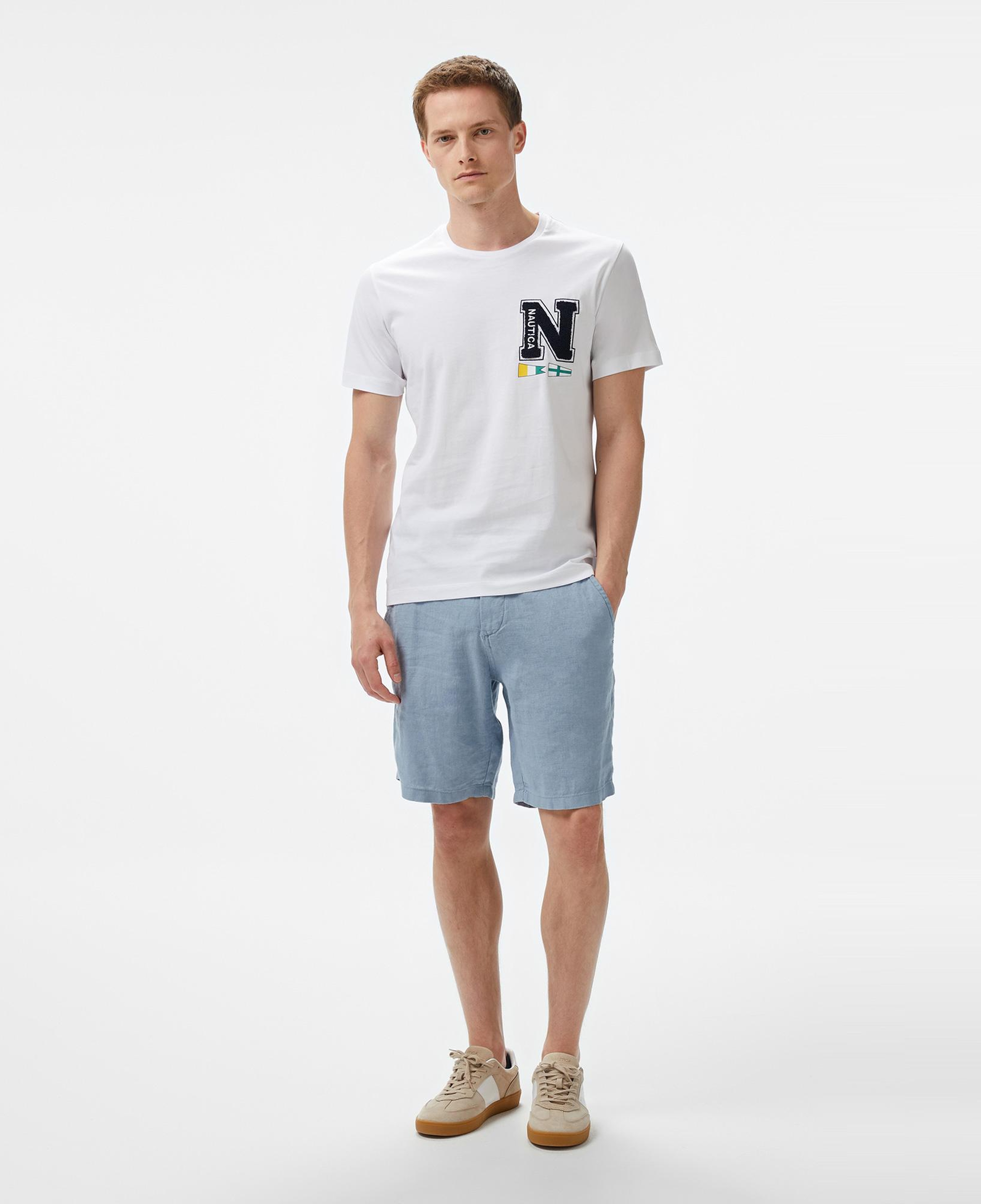 Nautica Erkek Beyaz Regular Fit T-Shirt